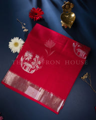 Pure Zari Kota Saree with Village Motif Buttas - TSH130