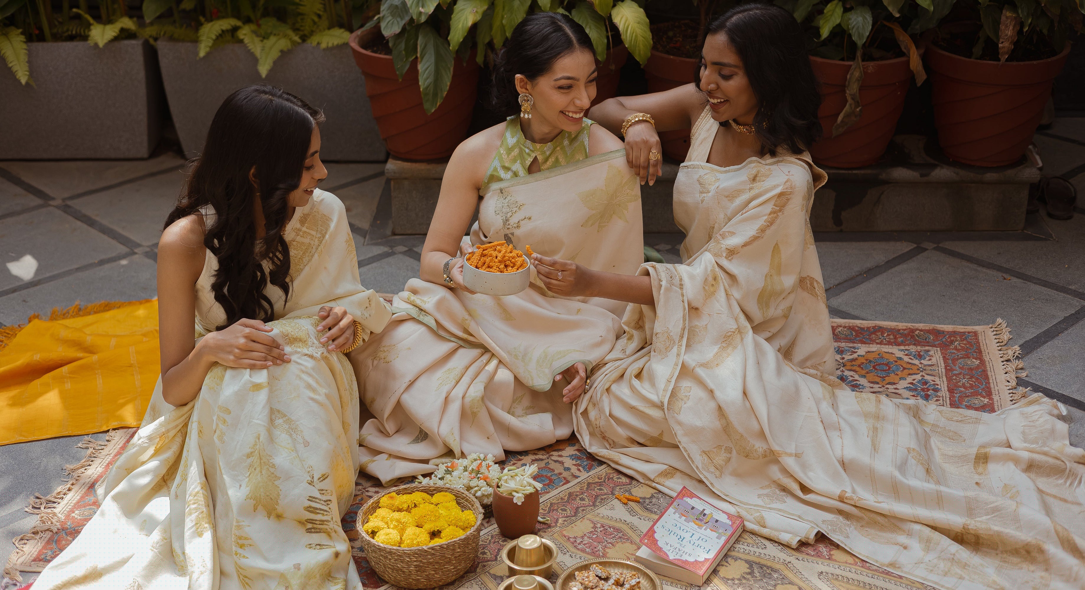 Nature-Woven Elegance: The Rise of Eco-Print Sarees in Sustainable Fashion