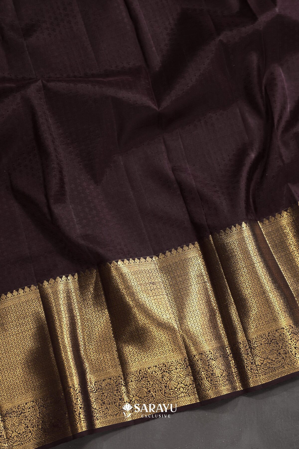Mustard Dark Purple Kora Kanjivaram Silk Saree Silver Zari – The Saffron House