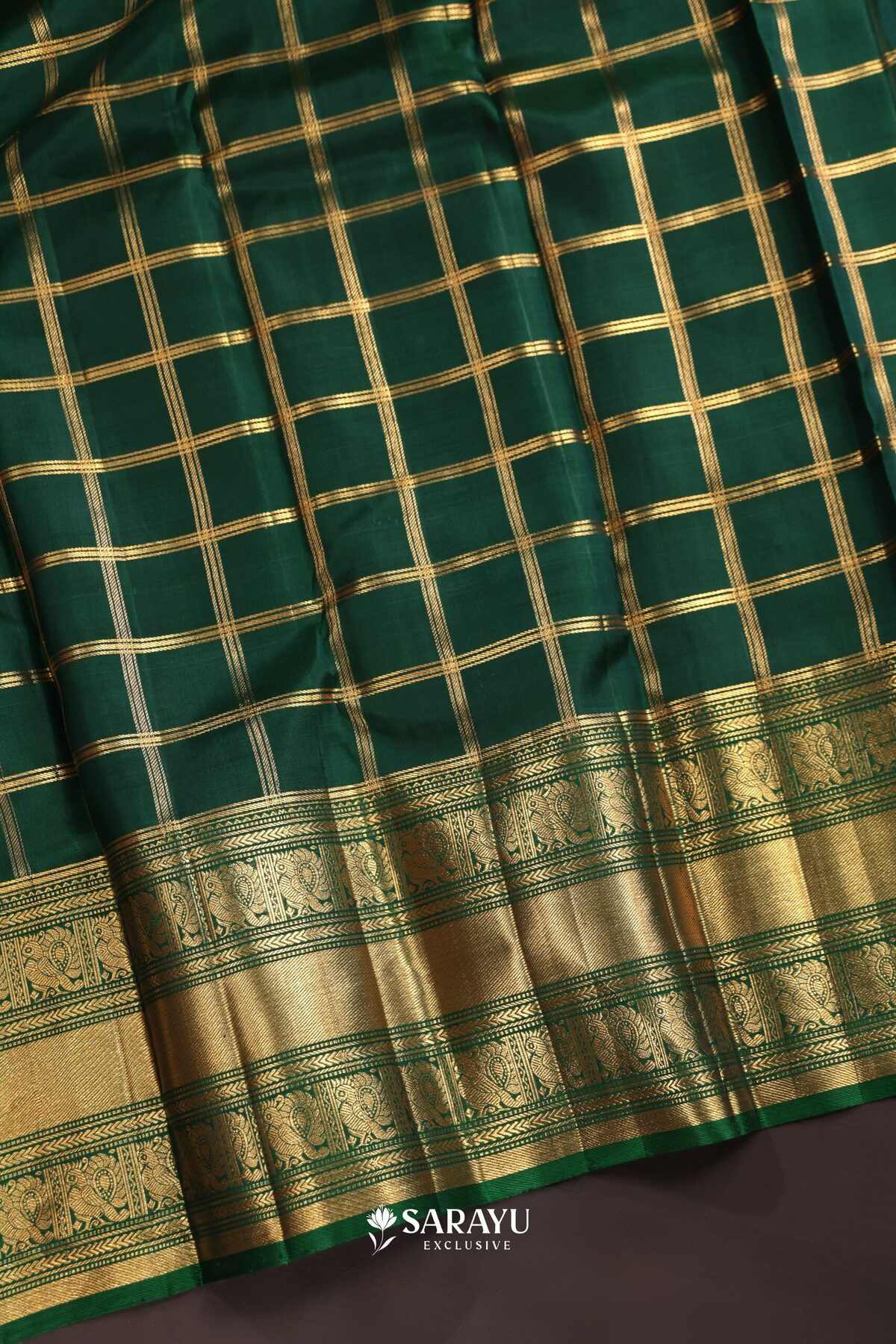 Kora Kanjivaram Silk Saree Peach Pink Green Gold Zari – The Saffron House