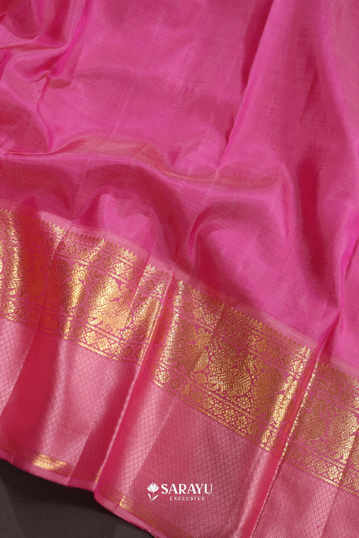 Lavender Pink Kora Kanjivaram Silk Saree Floral Zari – The Saffron House