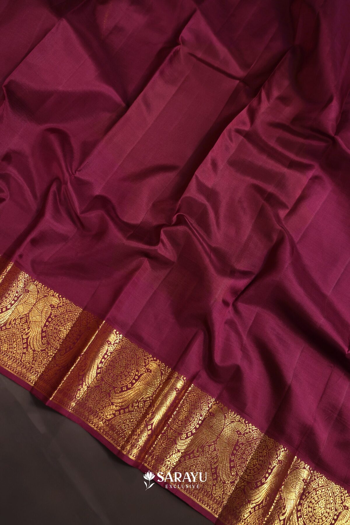 Kora Kanjivaram Silk Saree Yellow Magenta Gold Zari – The Saffron House