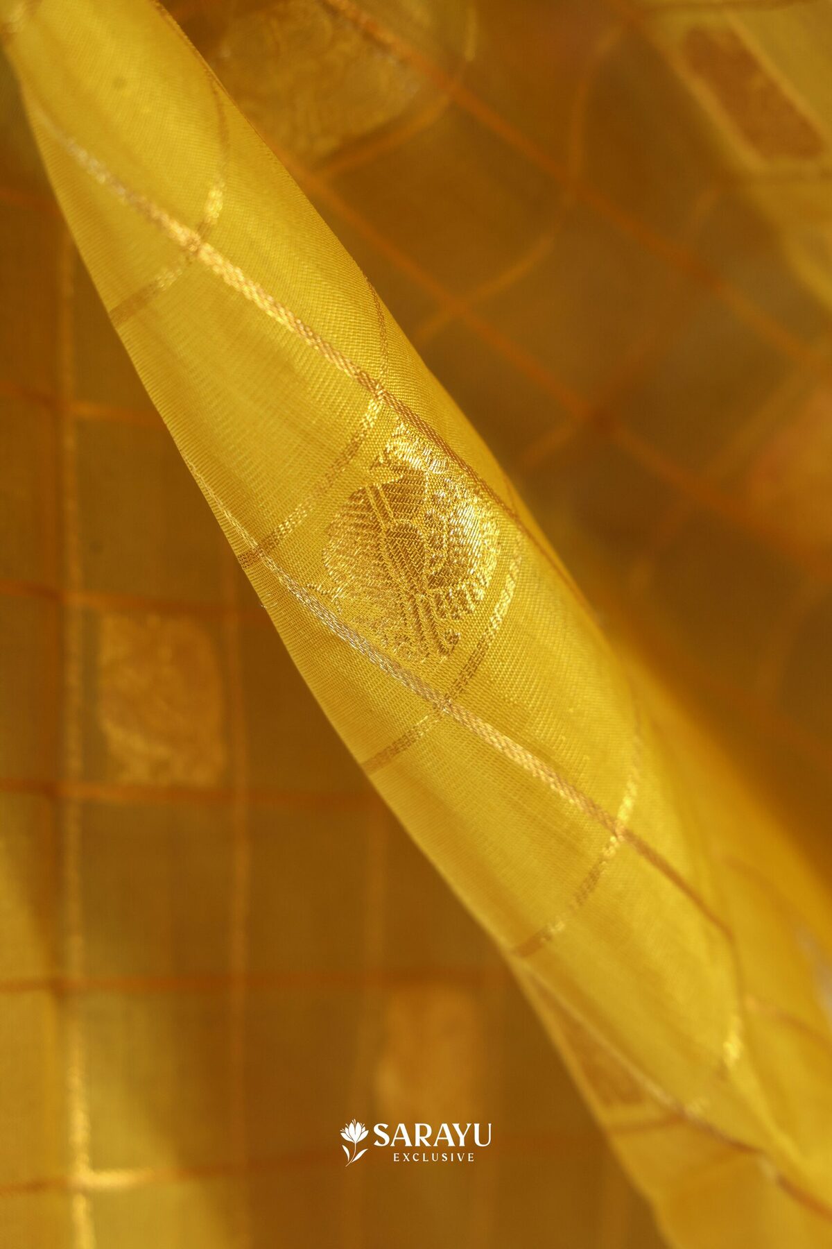 Lime Yellow Orange Kora Kanjivaram Silk Saree Silver Zari – The Saffron House