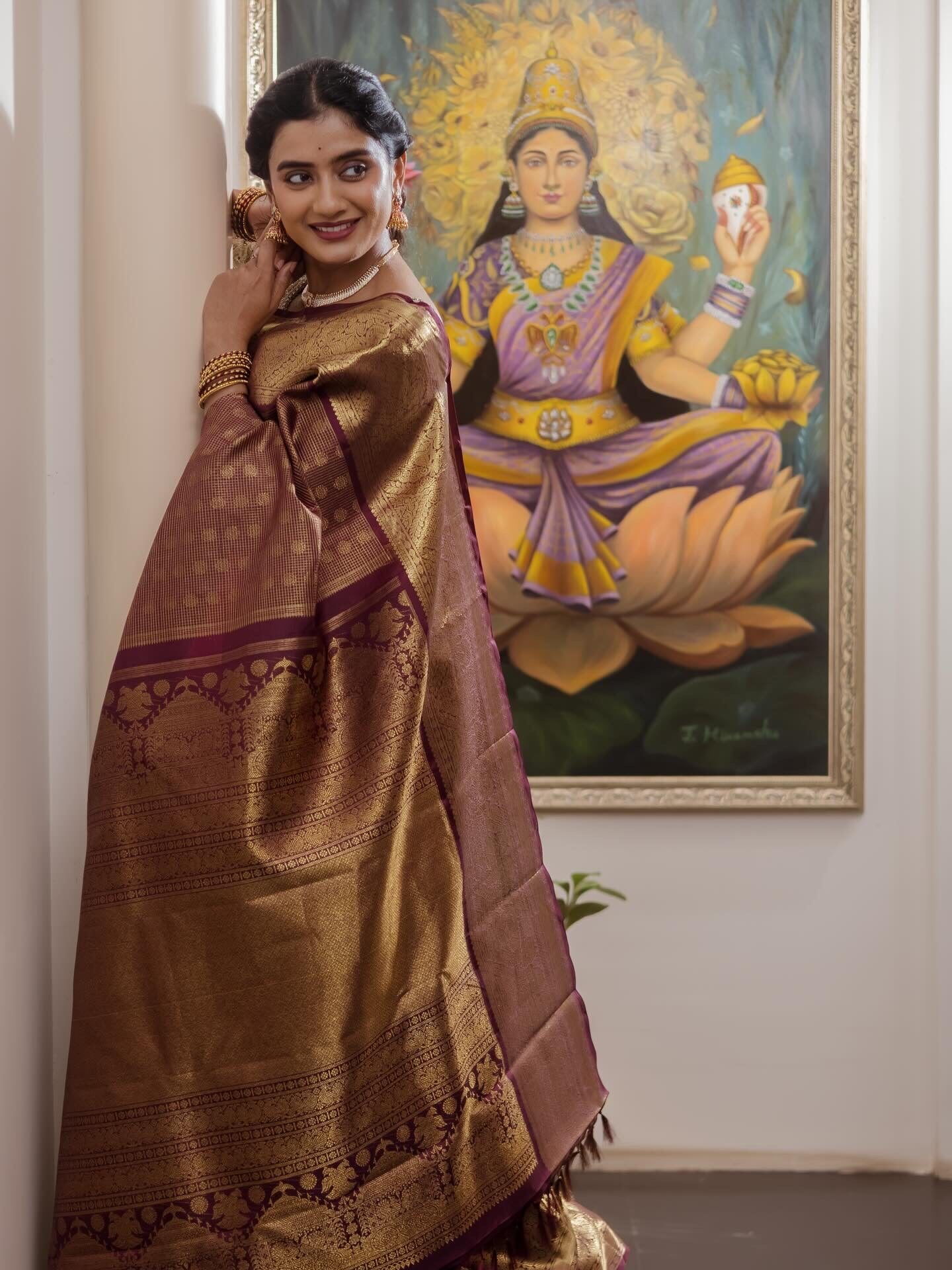 Vairaoosi Pure Zari Kanjivaram Silk Saree – The Saffron House