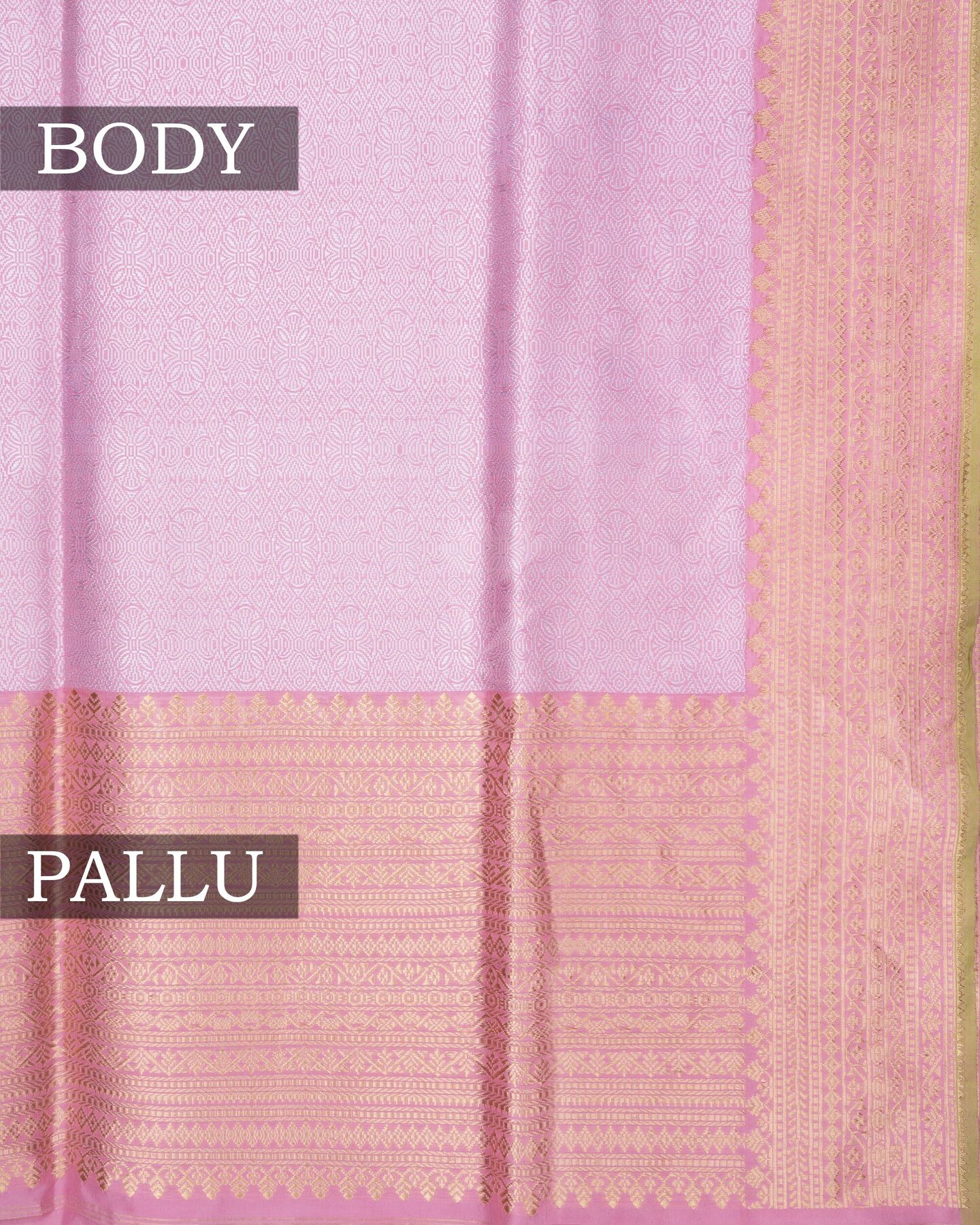 Blush Rose Banarasi Silk Saree – The Saffron House