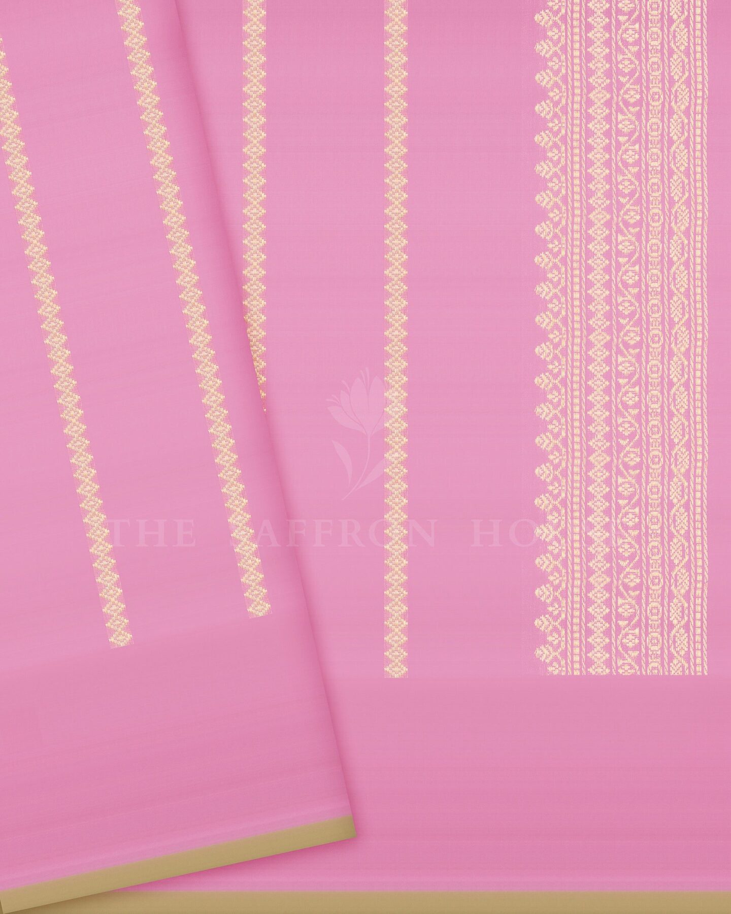 Blush Rose Banarasi Silk Saree – The Saffron House