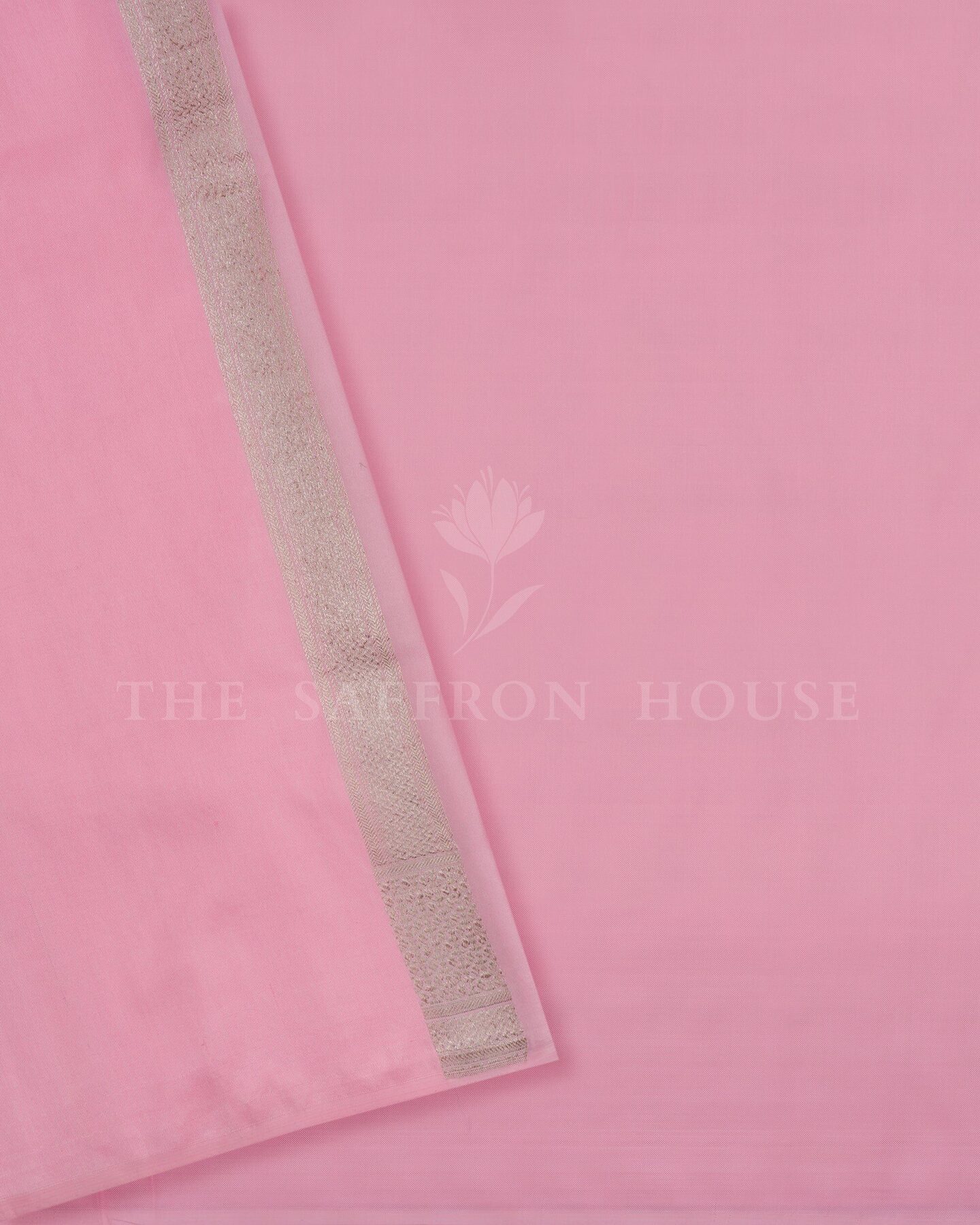 Blush Rose Banarasi Silk Saree – The Saffron House