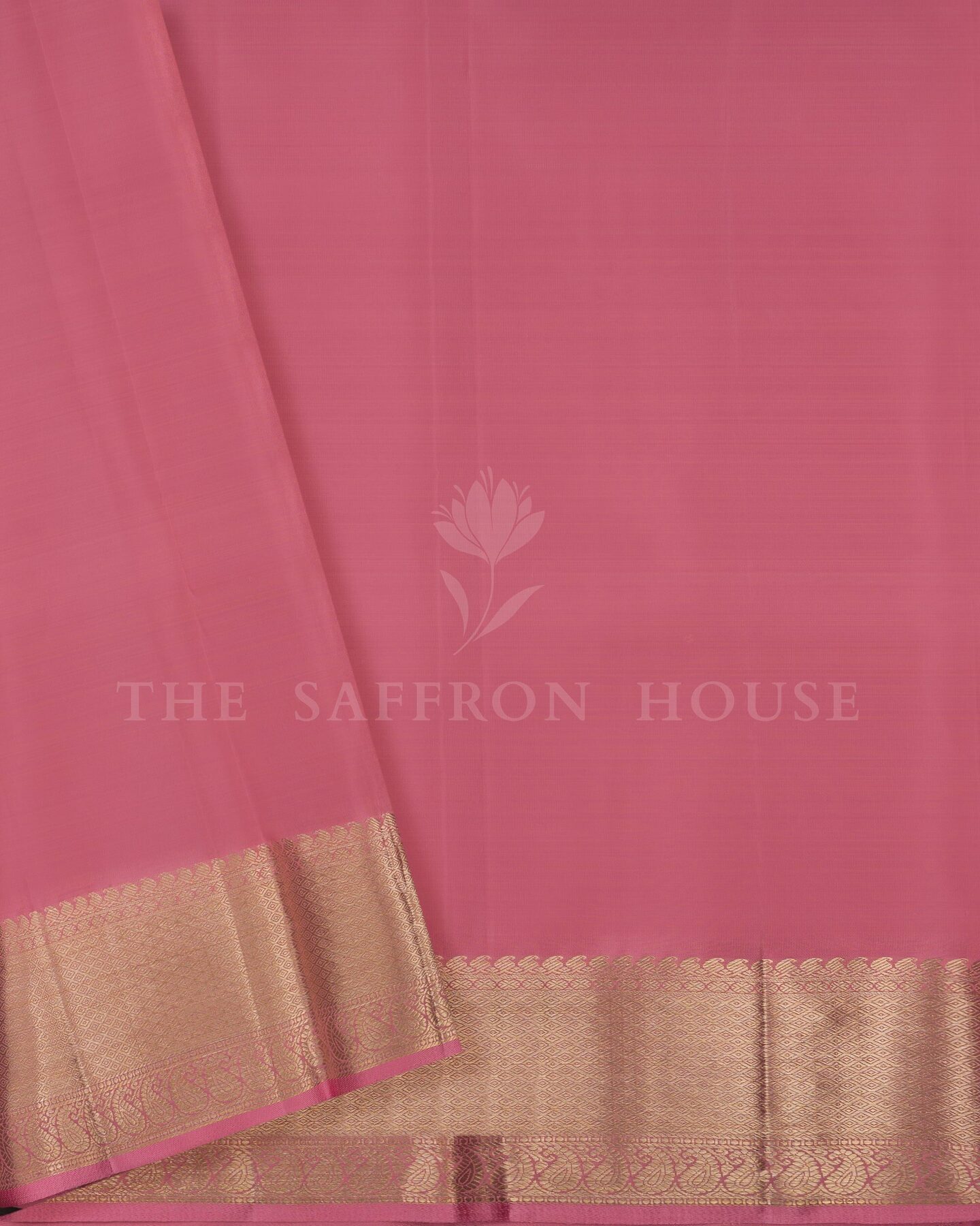 Blush Rose Kanjivaram Silk Saree – The Saffron House