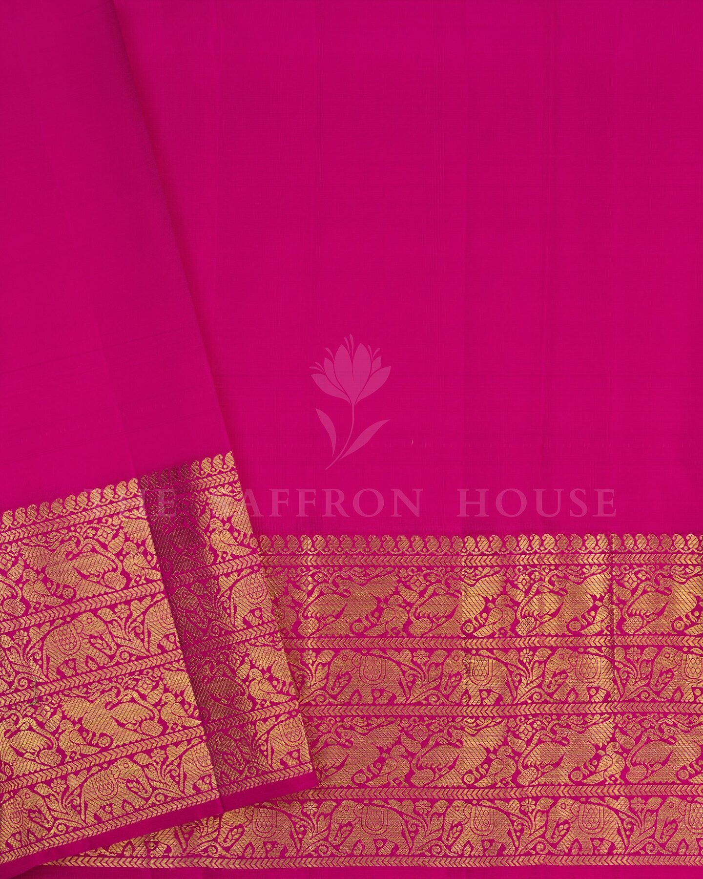 Blush Rose And Magenta Tissue Kanjivaram Silk Saree – The Saffron House