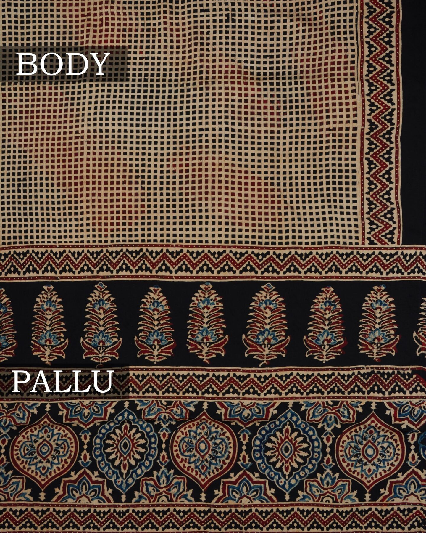 Onyx Black And Sand Beige Bandhini Modal Silk Saree – The Saffron House