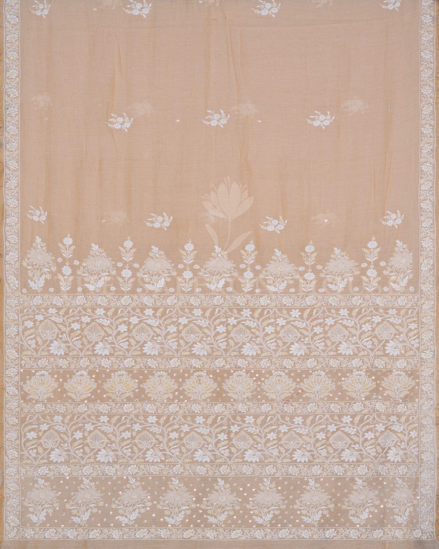 Sand Beige Handwoven Cotton Saree – The Saffron House