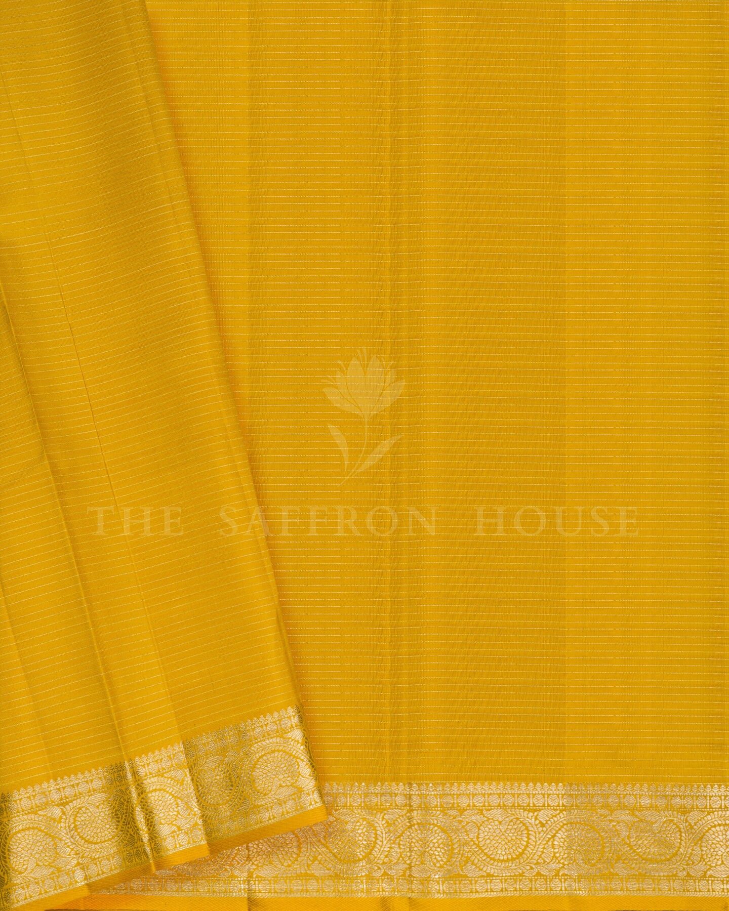 Onyx Black And Yellow Kattam Kanjivaram Silk Saree – The Saffron House