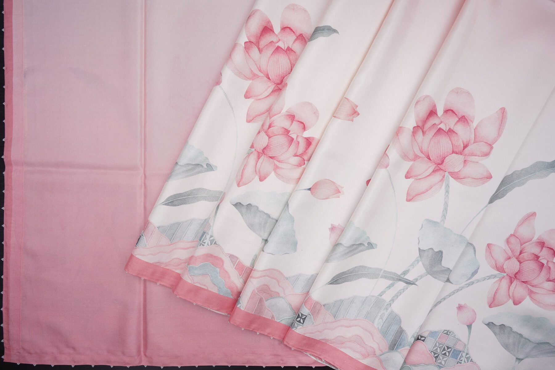 Off White And Ivory Kanjivaram Silk Saree – The Saffron House