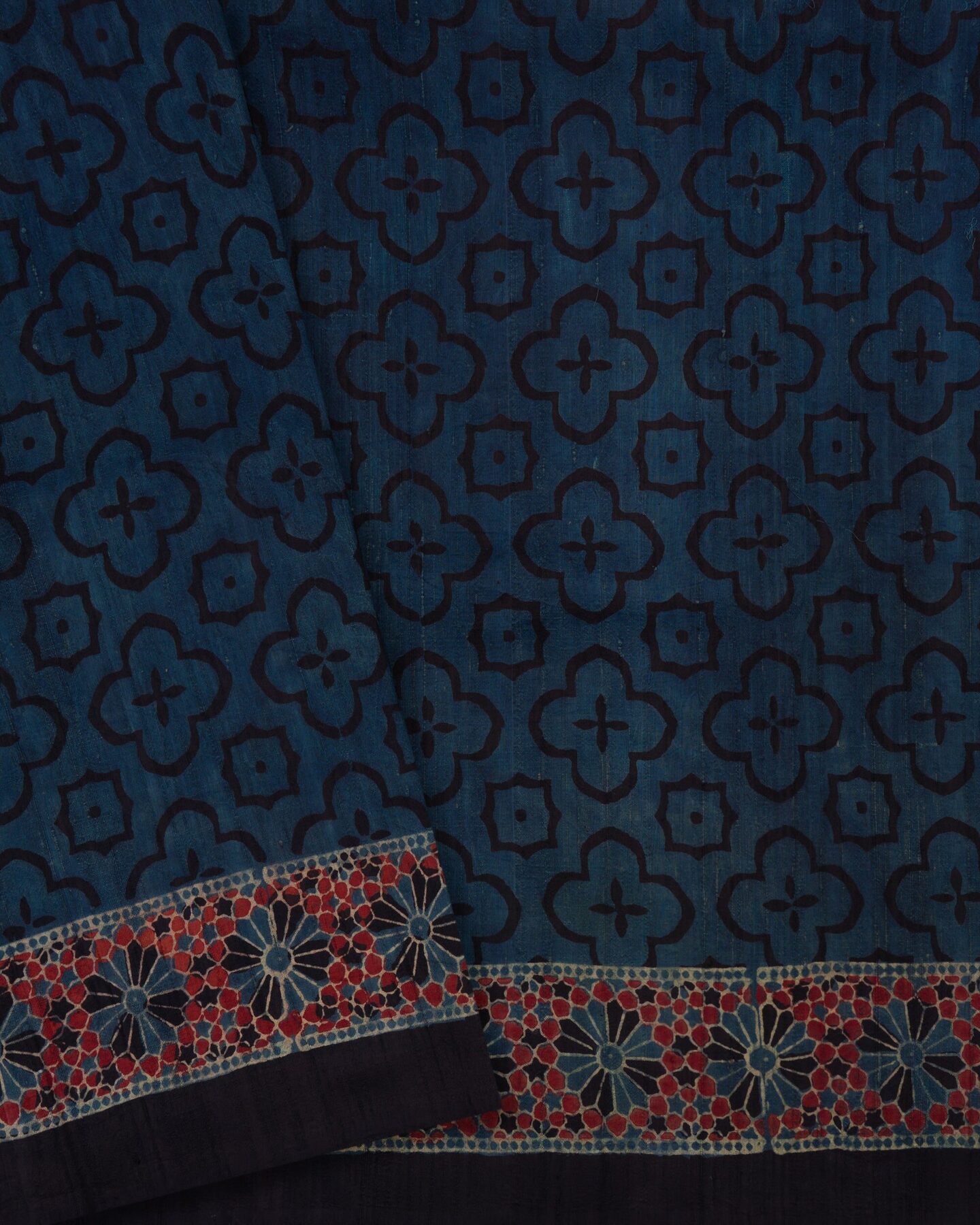 Blue Tussar Silk Saree – The Saffron House