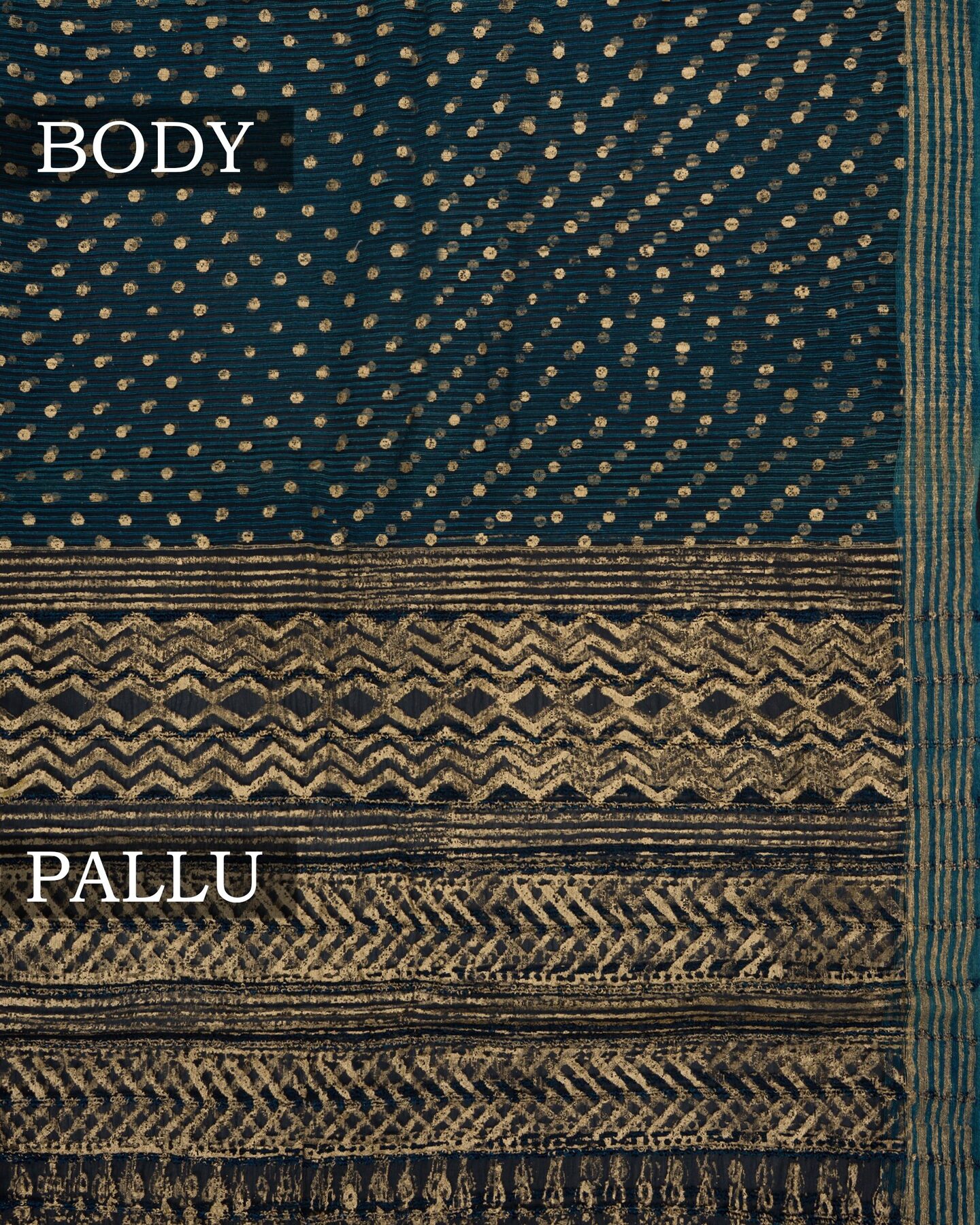 Blue Tussar Organza Saree – The Saffron House