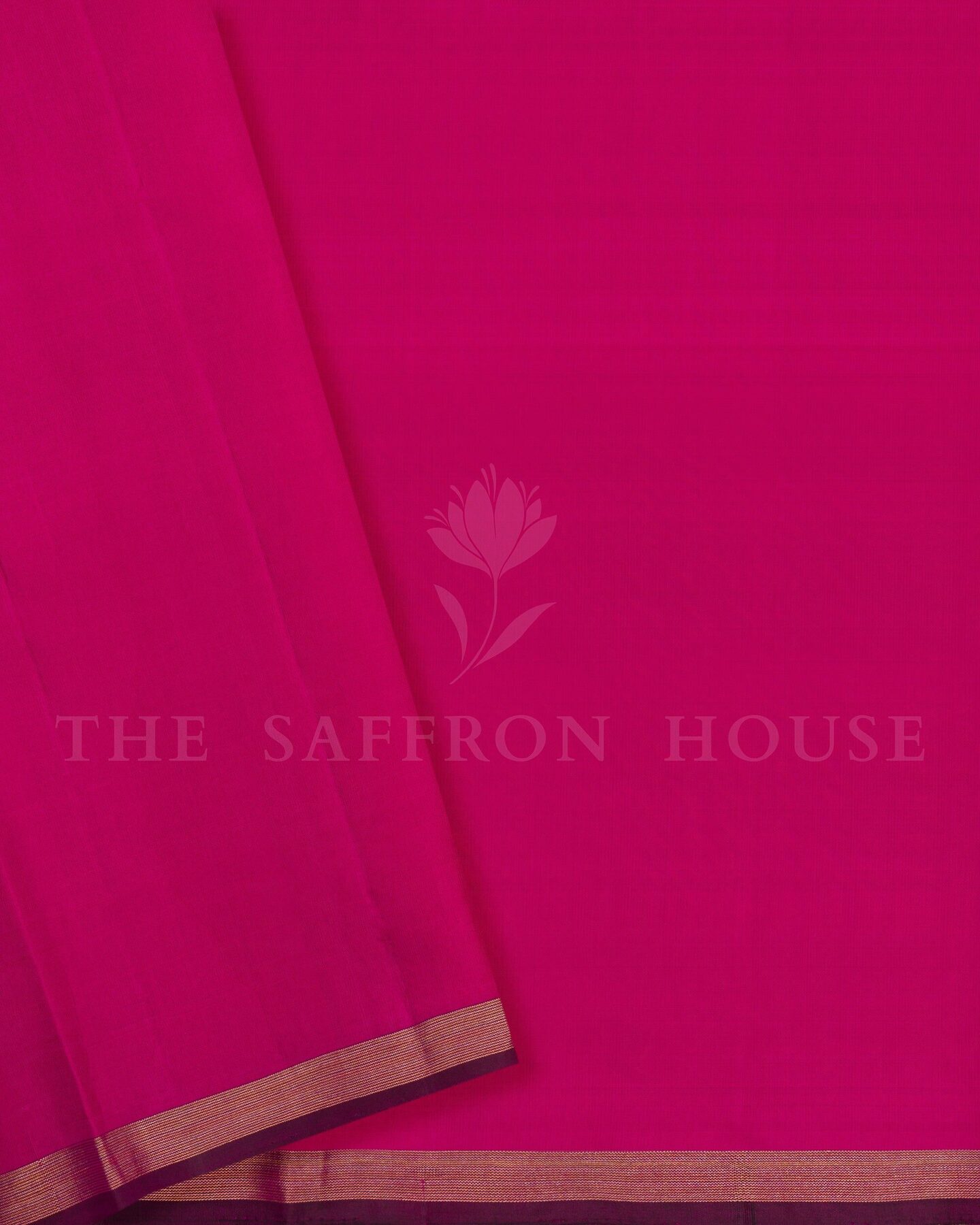 Magenta Pink And Bottle Green Kattam Kanjivaram Silk Saree – The Saffron House