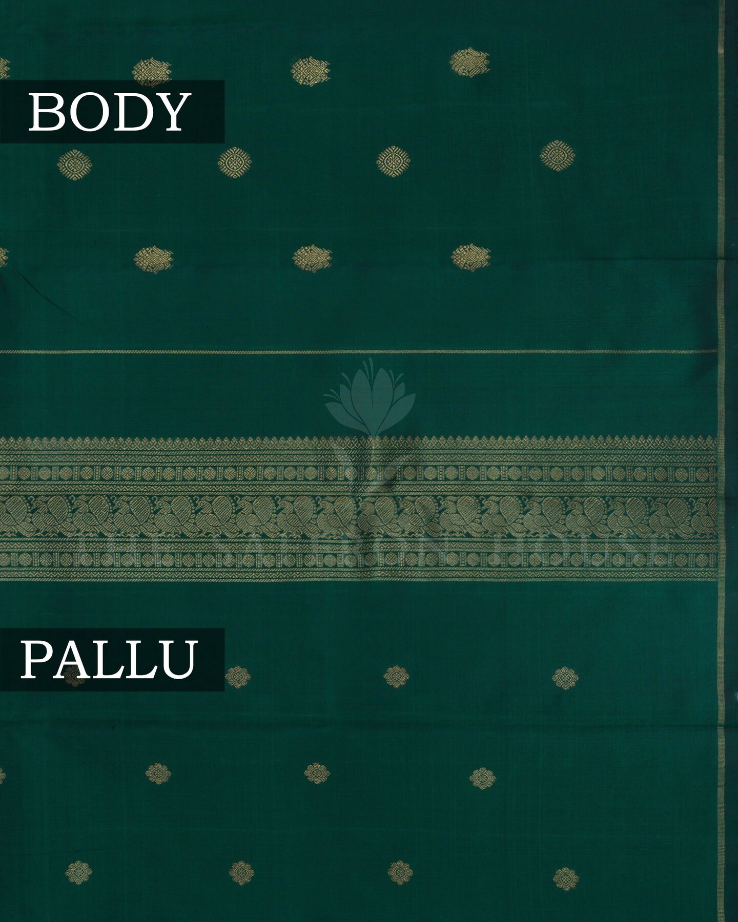 Bottle Green Kanjivaram Silk Saree – The Saffron House