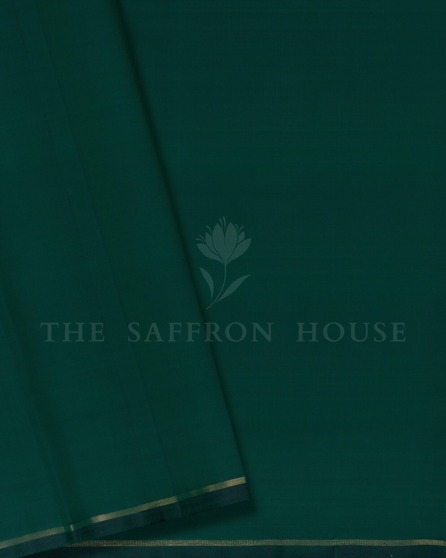 Bottle Green Kanjivaram Silk Saree – The Saffron House