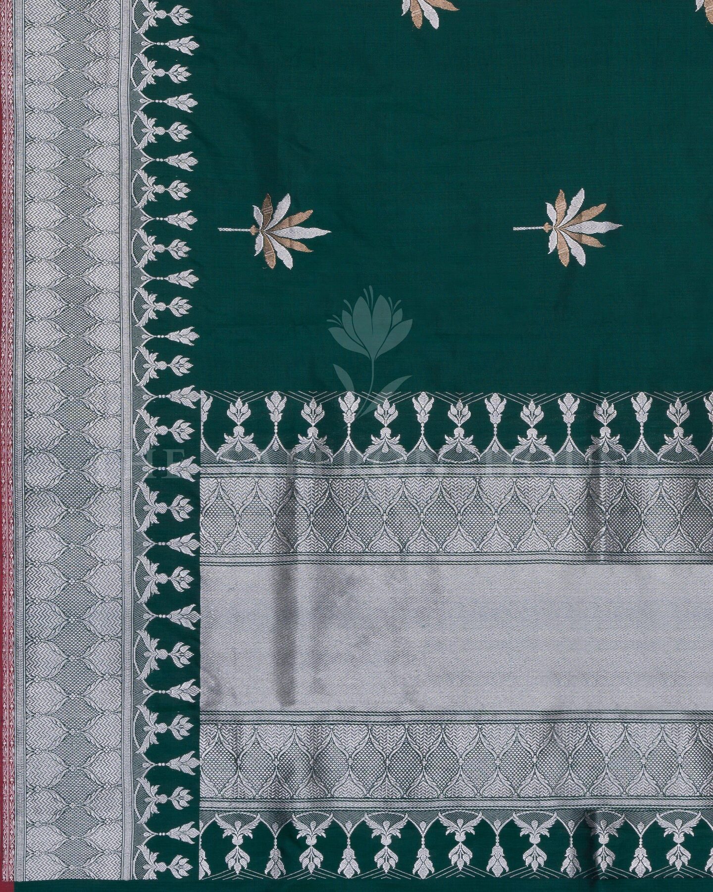 Green Katan Banarasi Silk Saree – The Saffron House