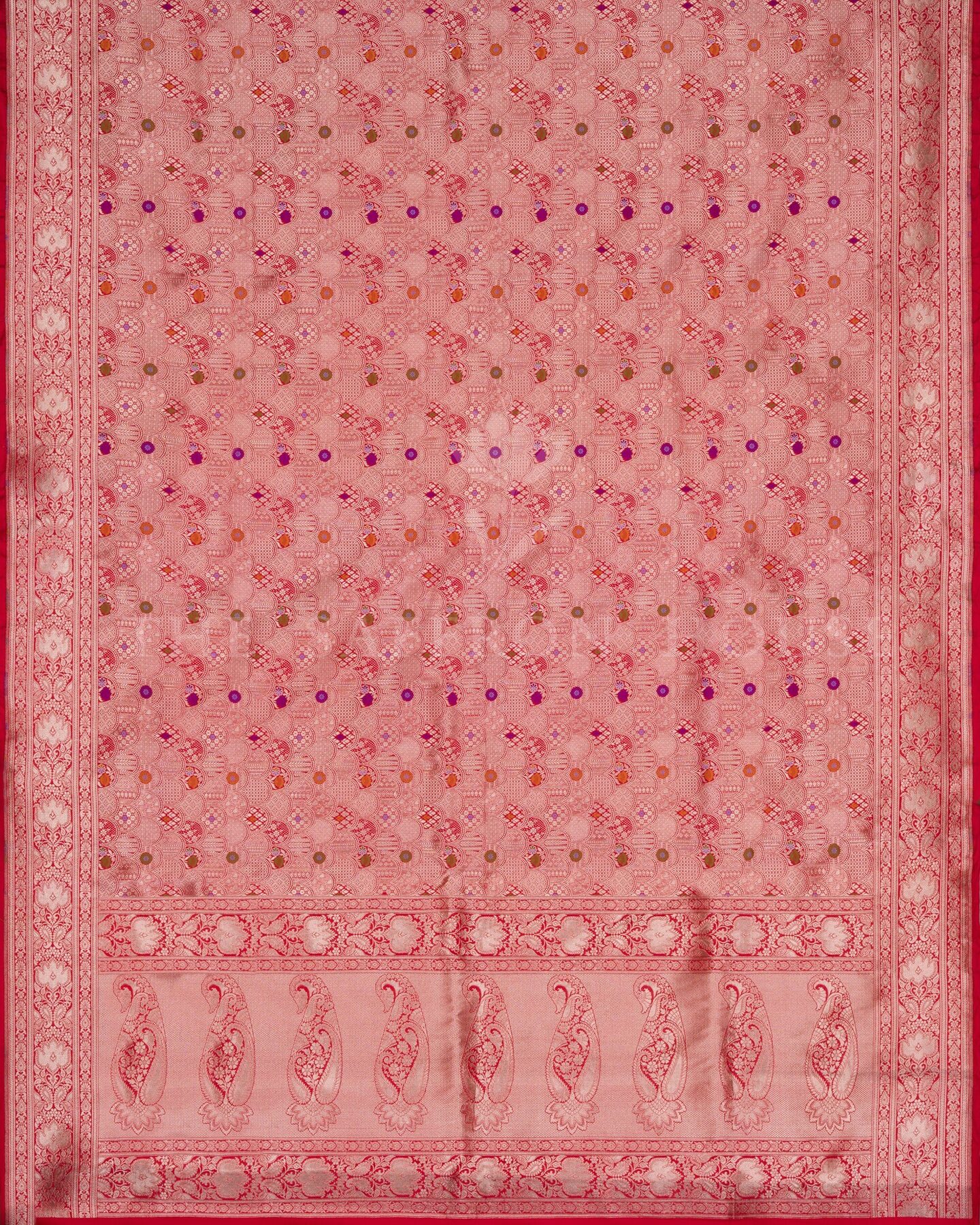 Red Katan Banarasi Silk Saree – The Saffron House