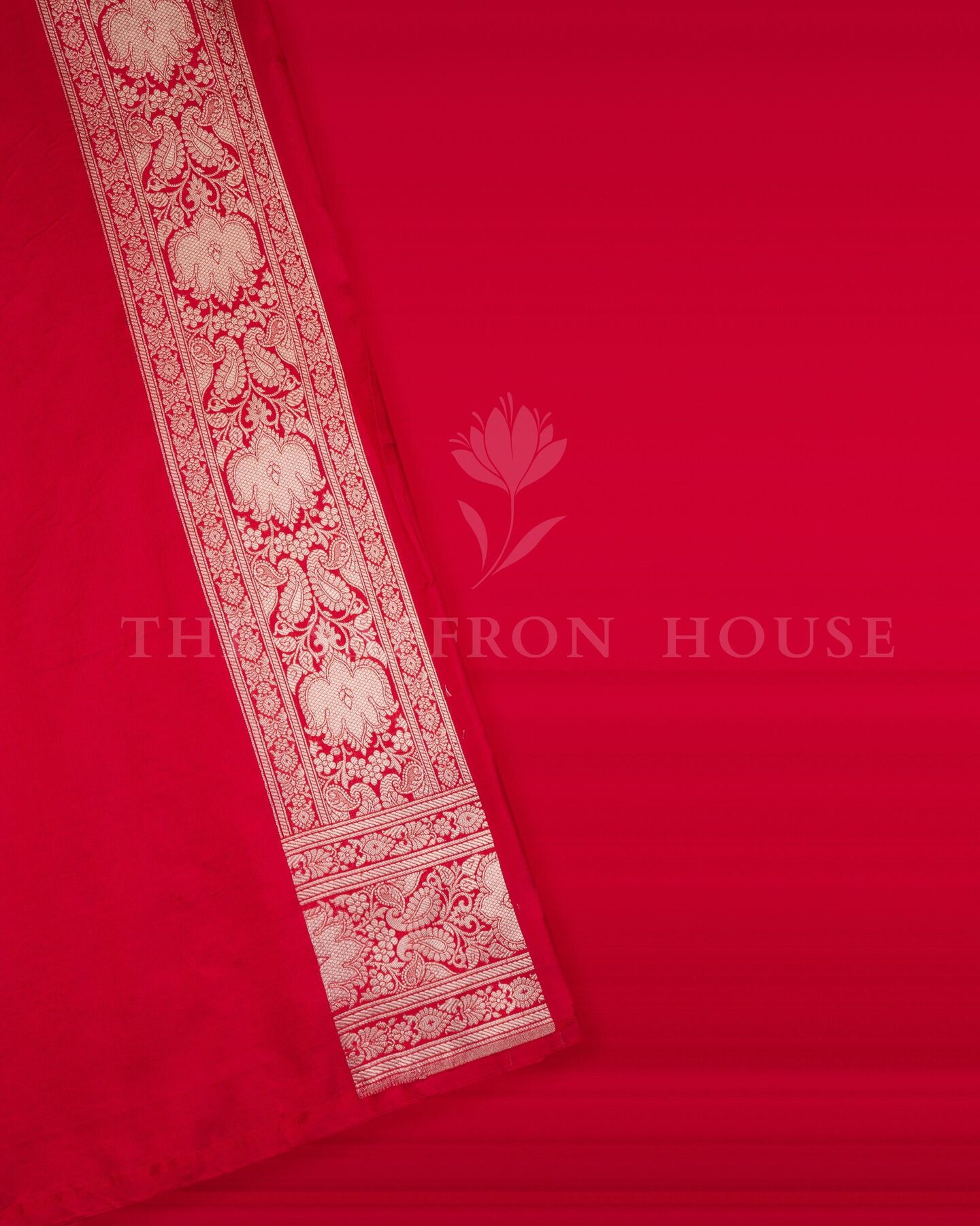 Red Katan Banarasi Silk Saree – The Saffron House