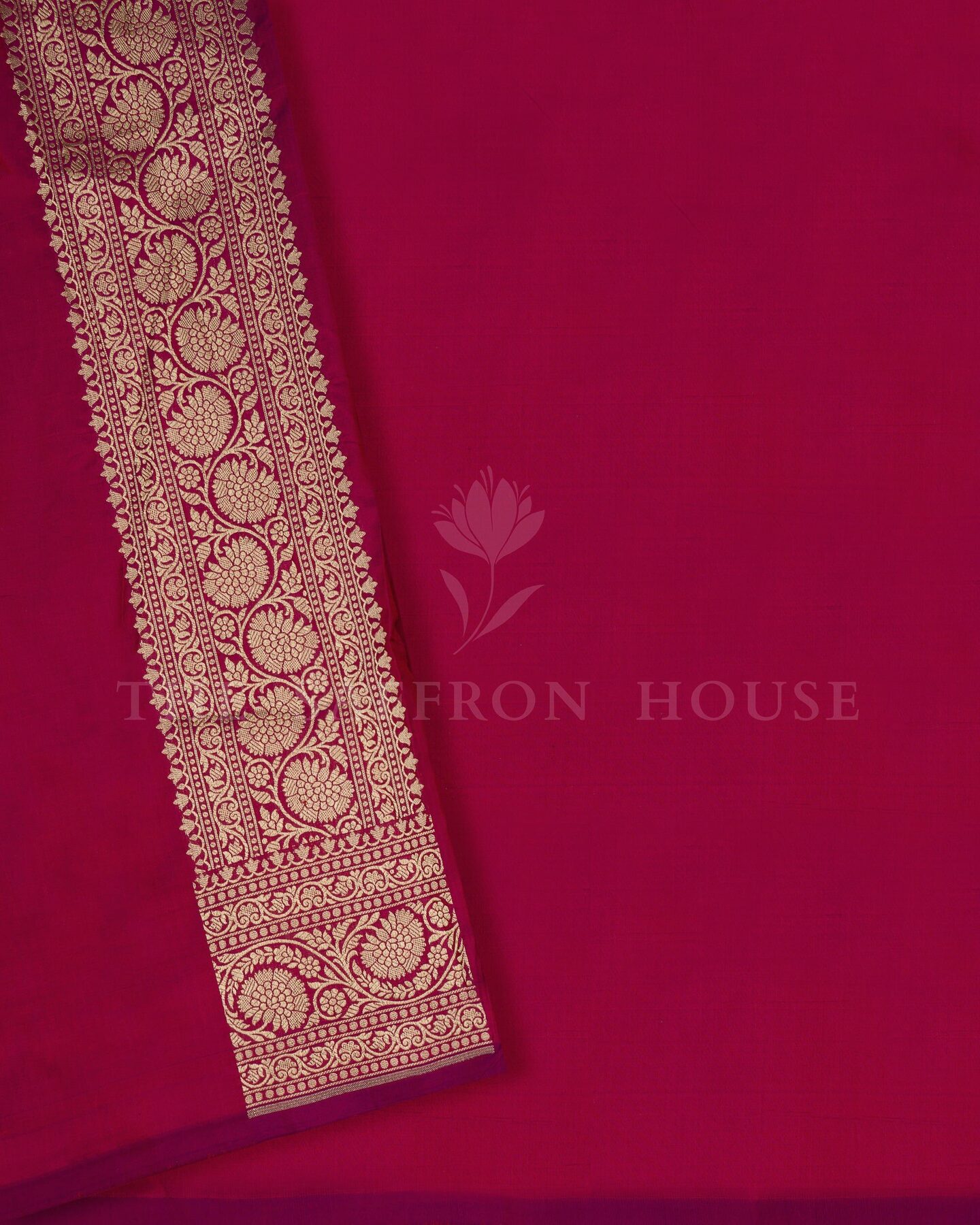 Magenta Banarasi Silk Saree – The Saffron House