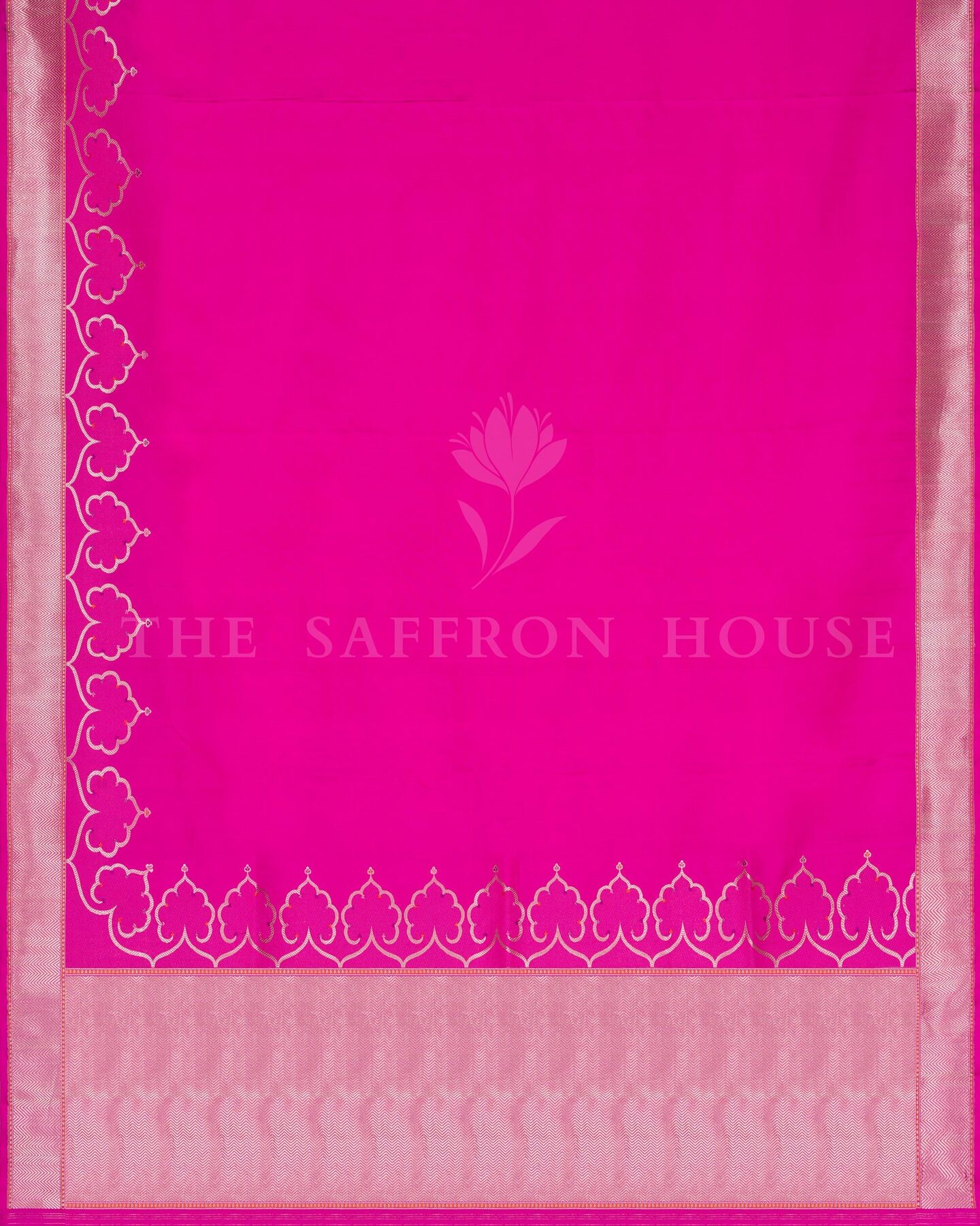 Fuchsia Mashru Banarasi Saree – The Saffron House