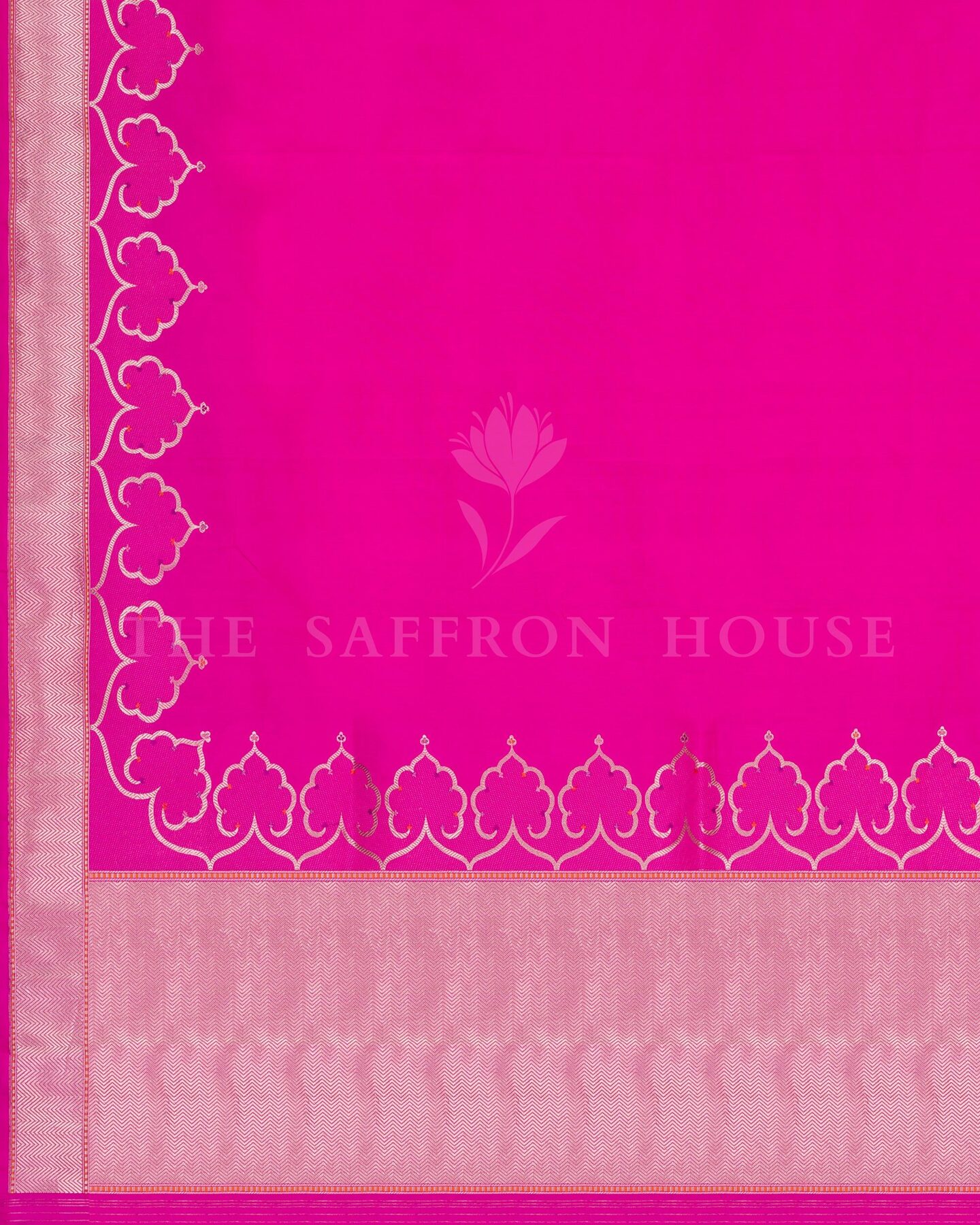 Fuchsia Mashru Banarasi Saree – The Saffron House