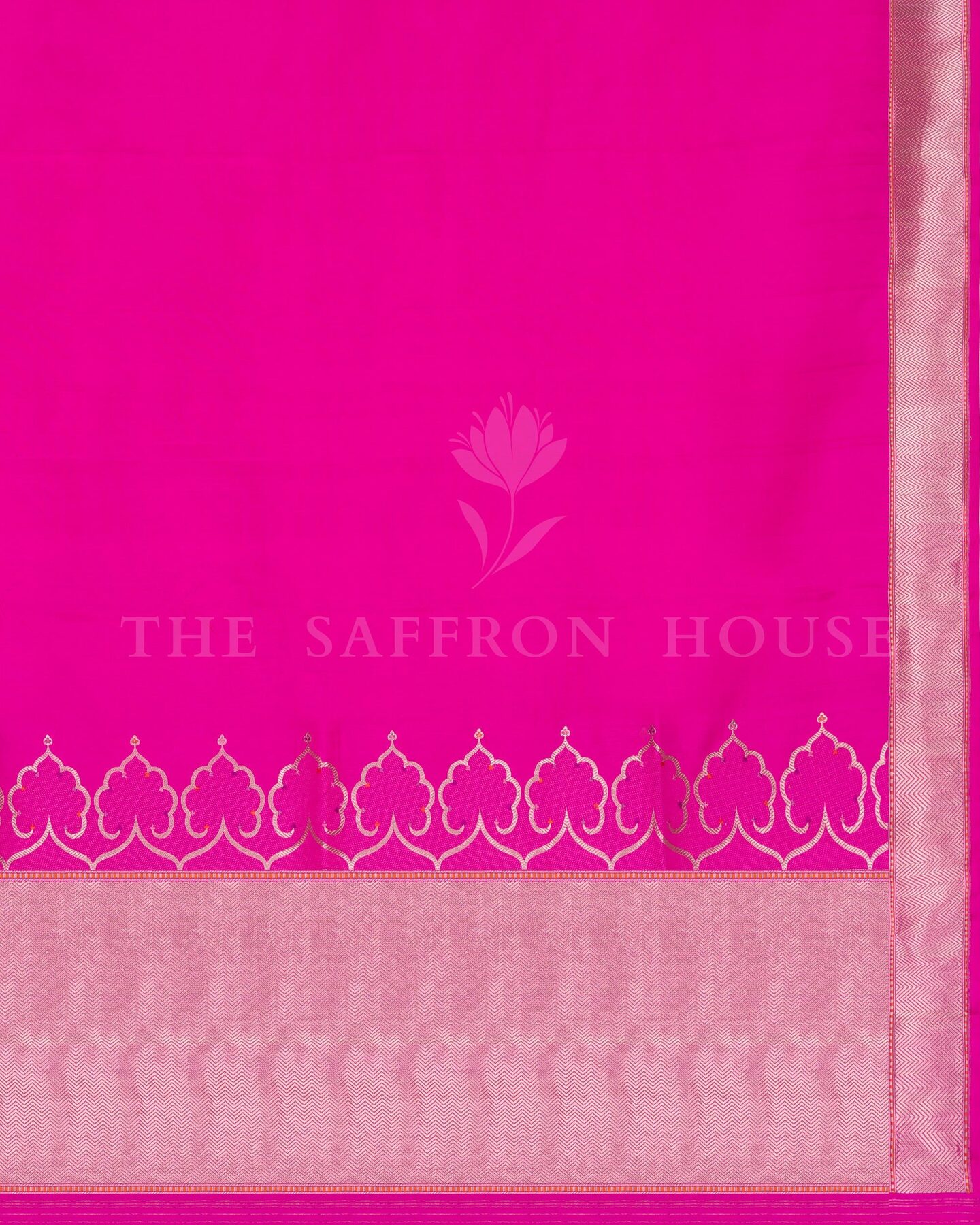 Fuchsia Mashru Banarasi Saree – The Saffron House