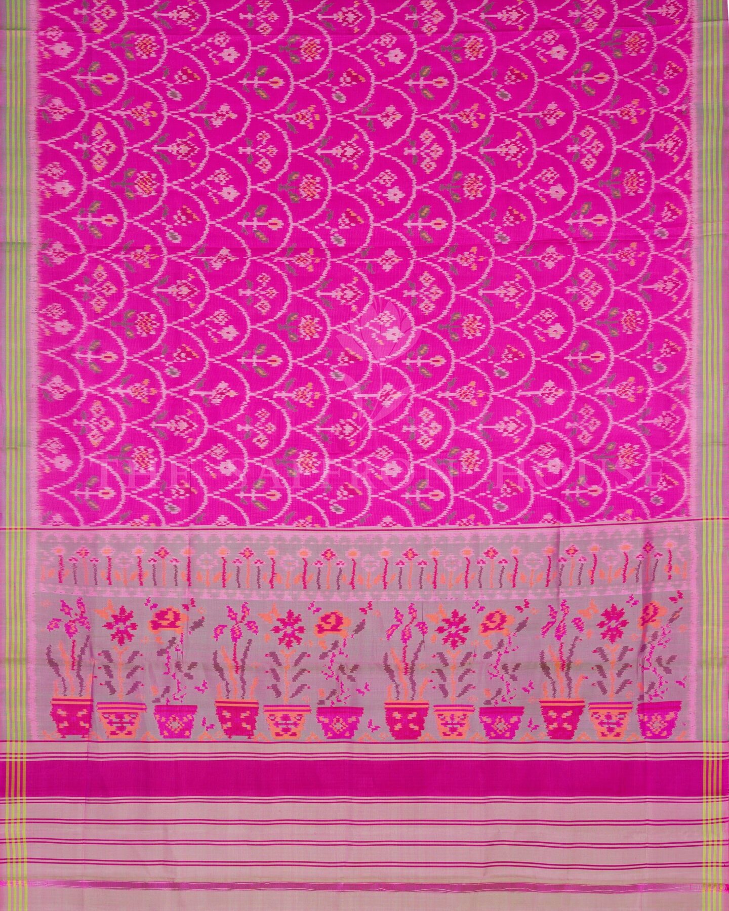 Fuchsia Handwoven Patola Saree – The Saffron House