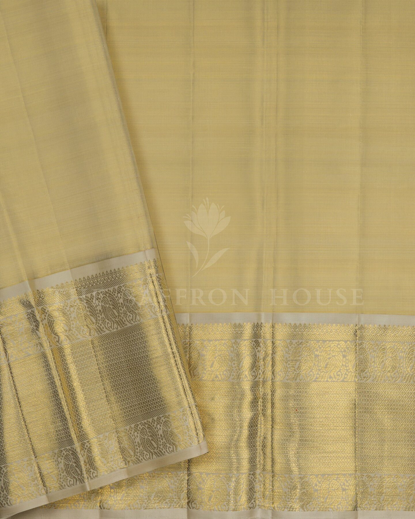 Antique Gold Bridal Tissue Kanjivaram Silk Saree – The Saffron House