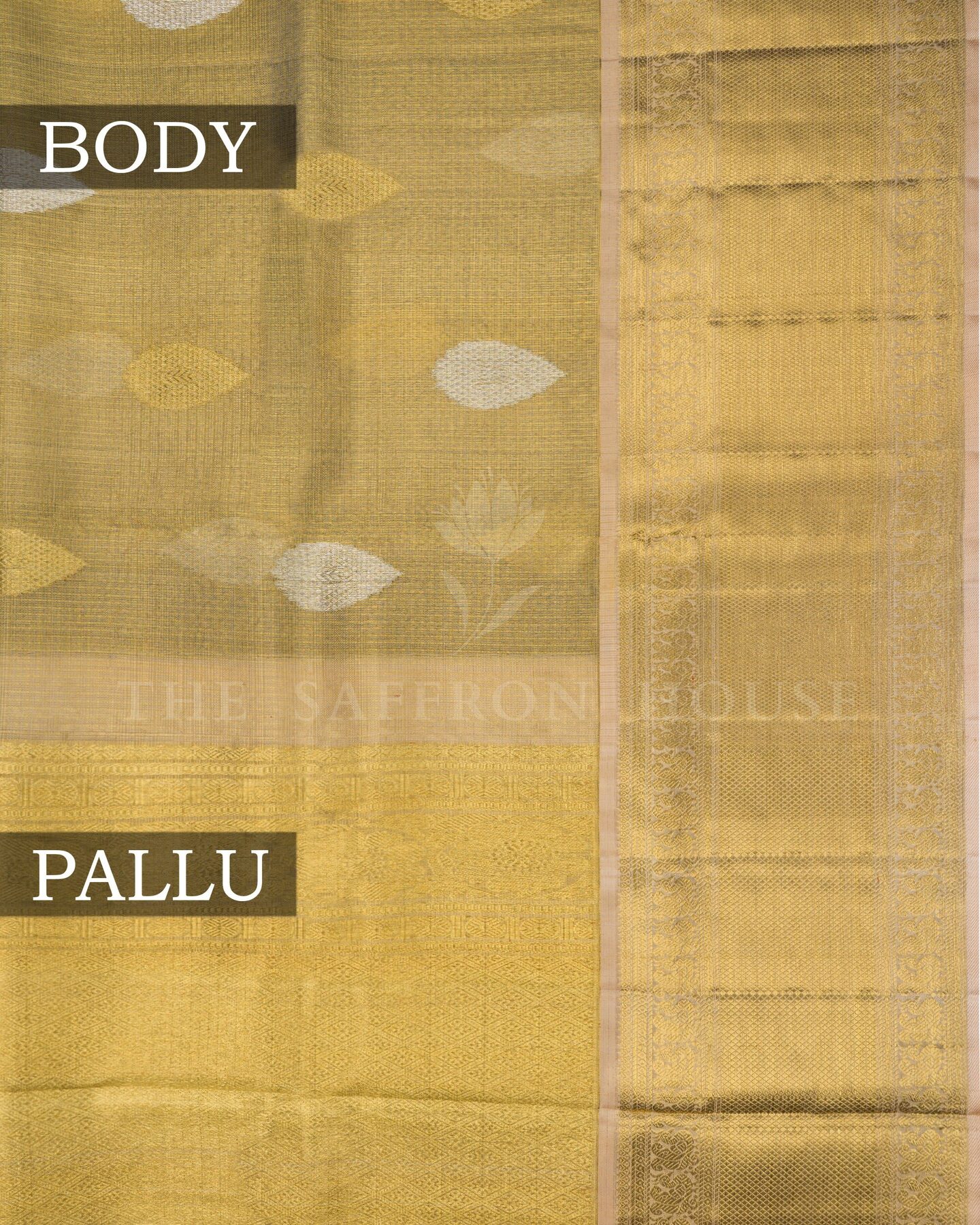 Antique Gold Tissue Kanjivaram Silk Saree – The Saffron House