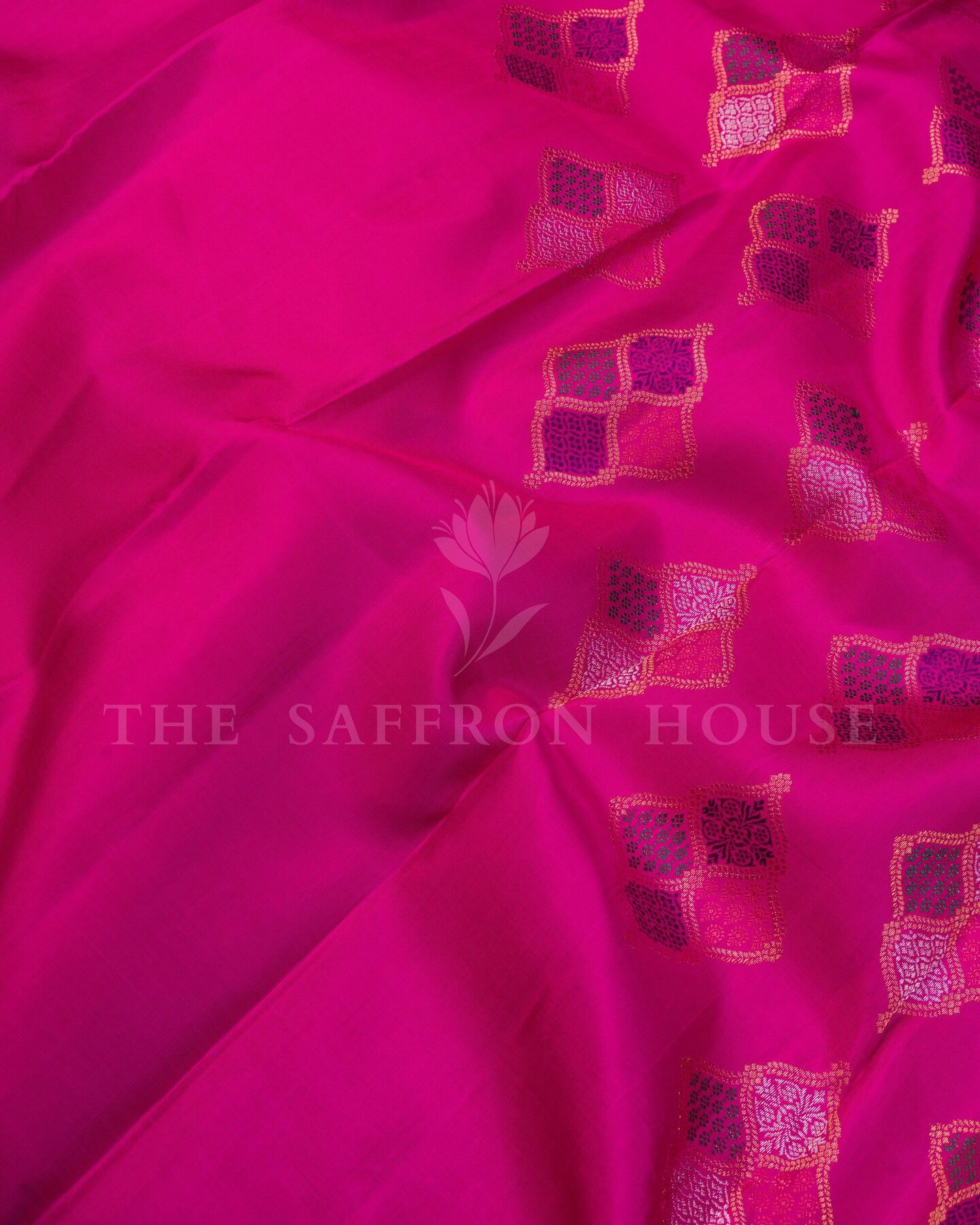 Pink And Rani Pink Kanjivaram Silk Saree – The Saffron House