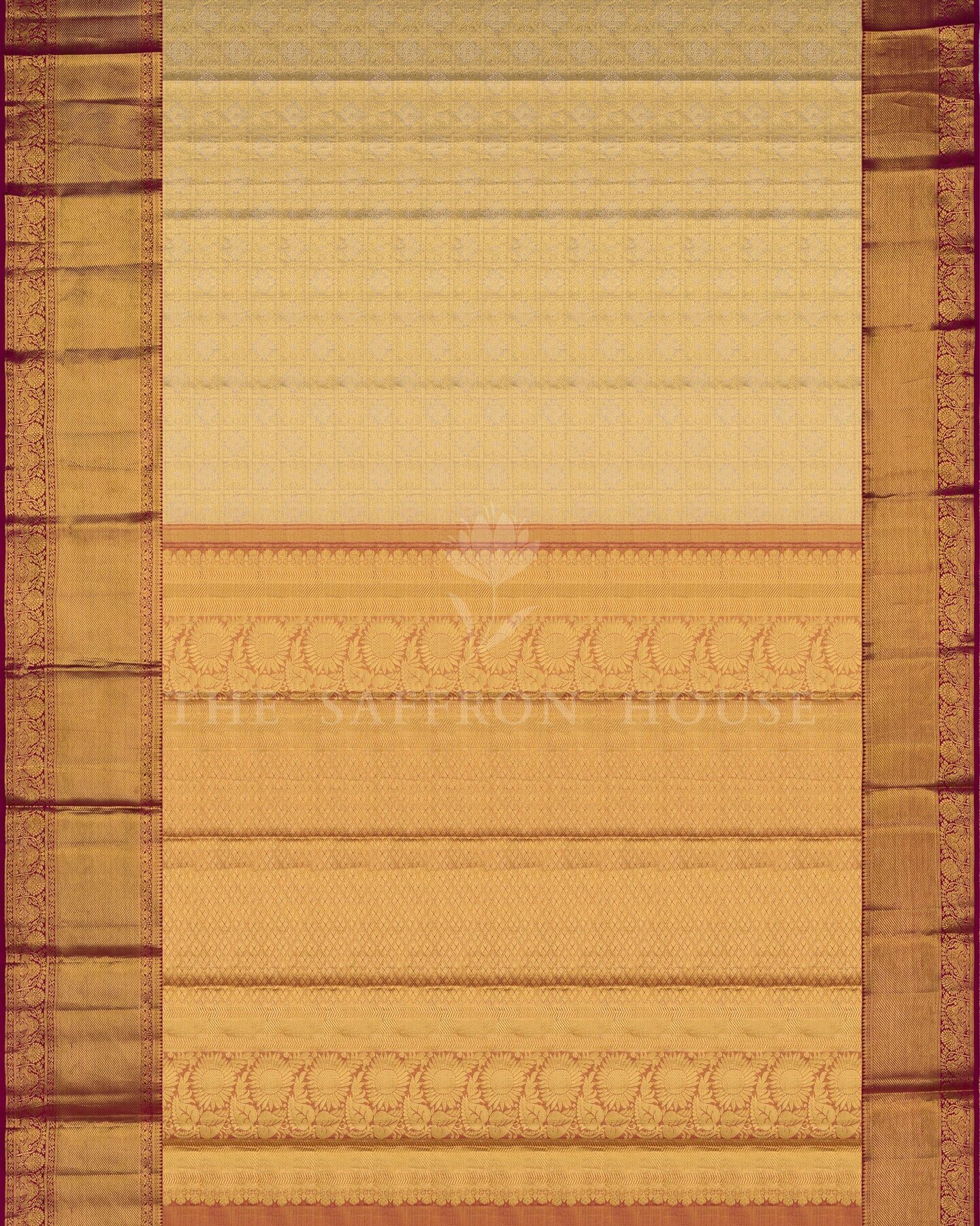 Antique Gold And Raspberry Pink Tissue Kanjivaram Silk Saree – The Saffron House