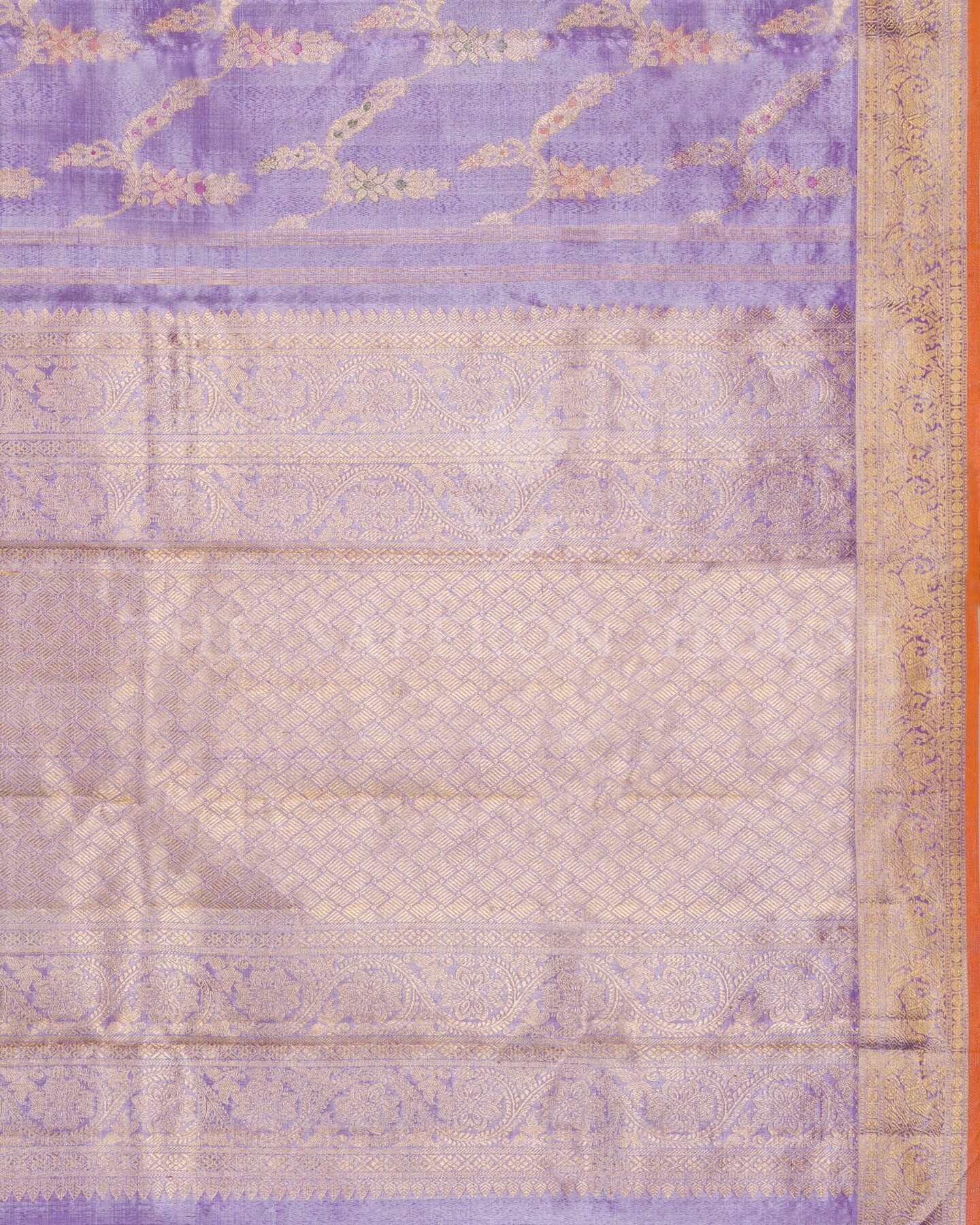 Lavender Tissue Kanjivaram Silk Saree – The Saffron House