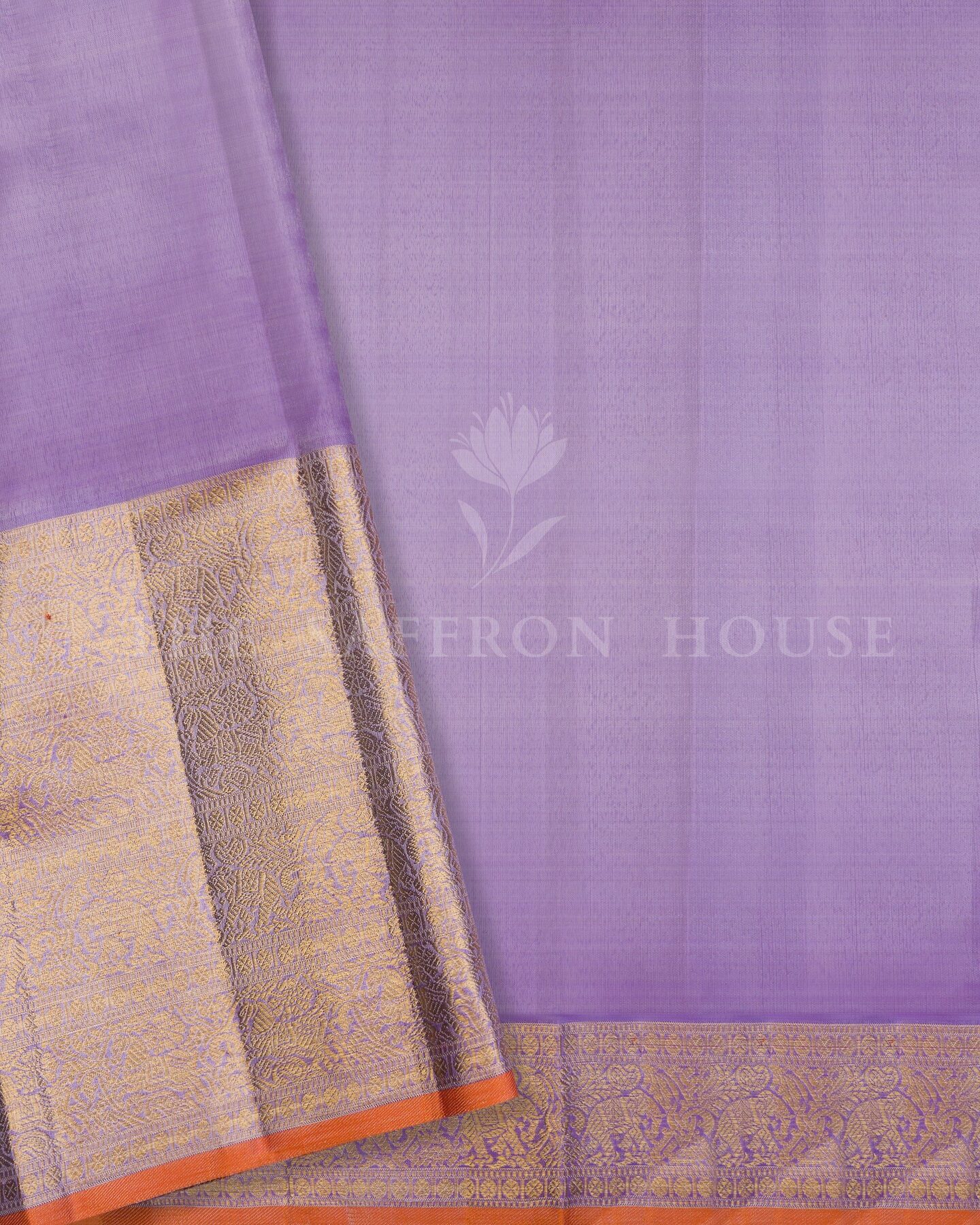 Lavender Tissue Kanjivaram Silk Saree – The Saffron House