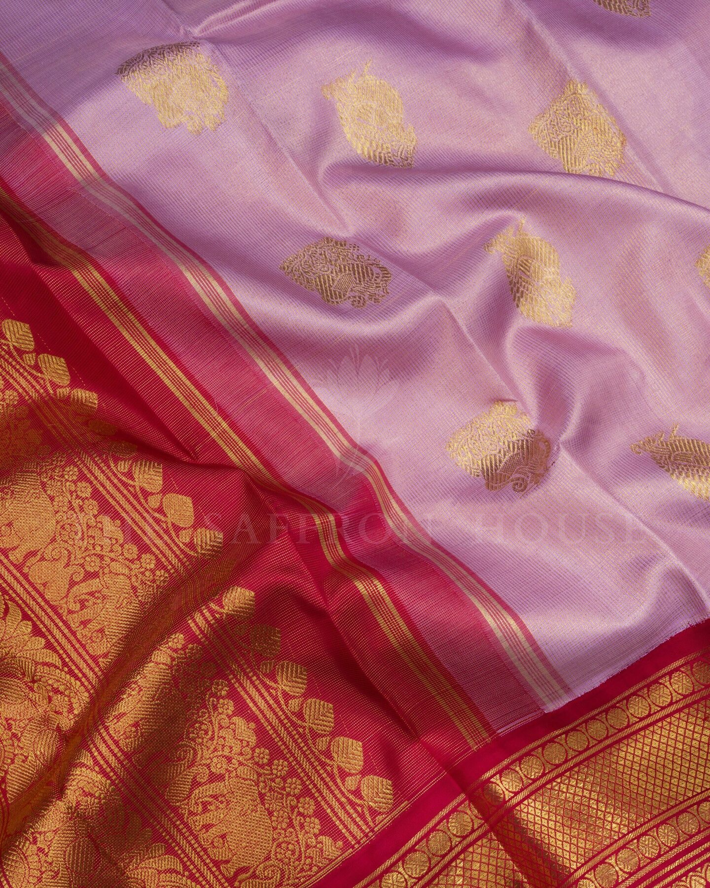 Burgundy Maroon Korvai Kanjivaram Silk Saree – The Saffron House