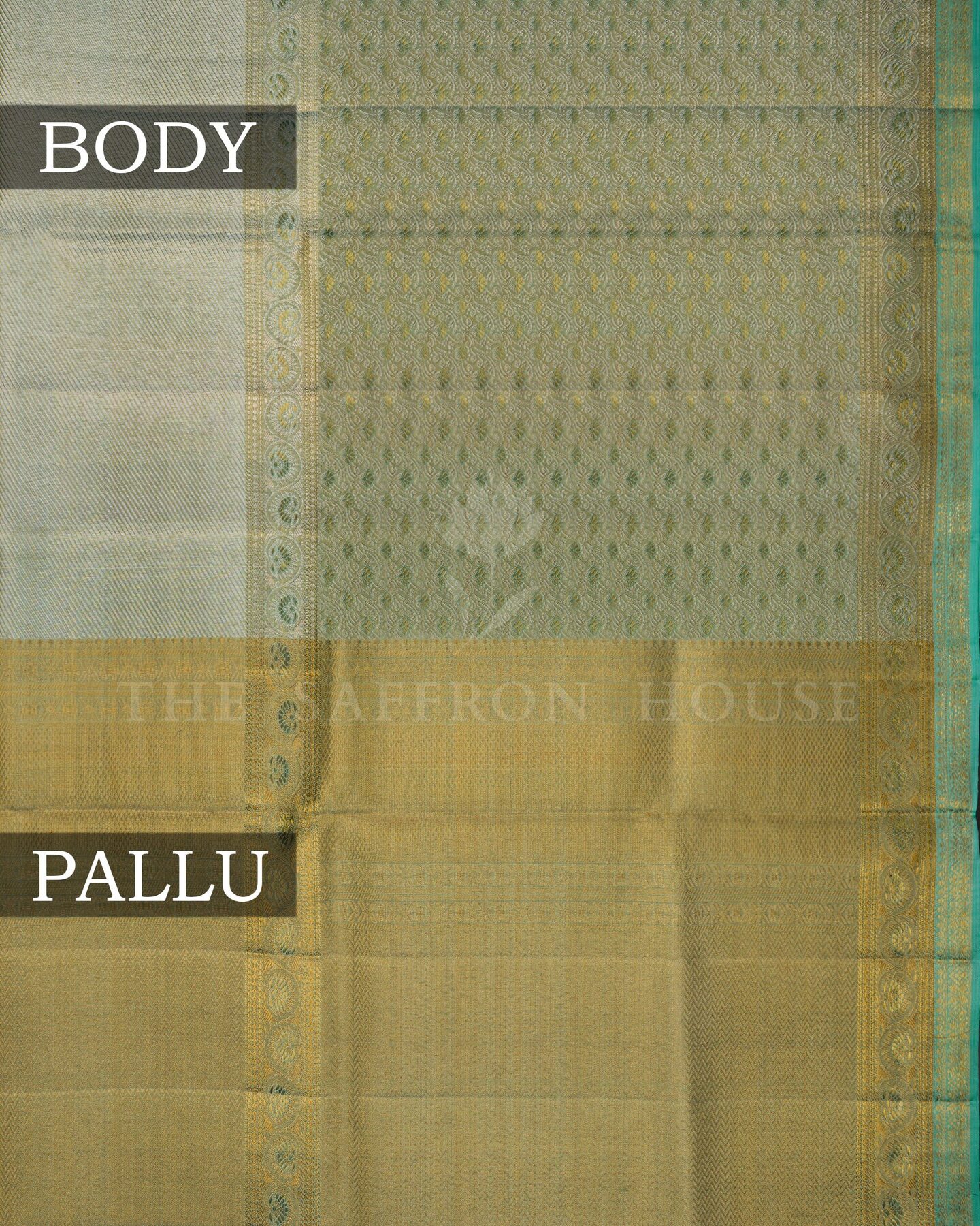 Icy Blue Bridal Tissue Kanjivaram Silk Saree – The Saffron House