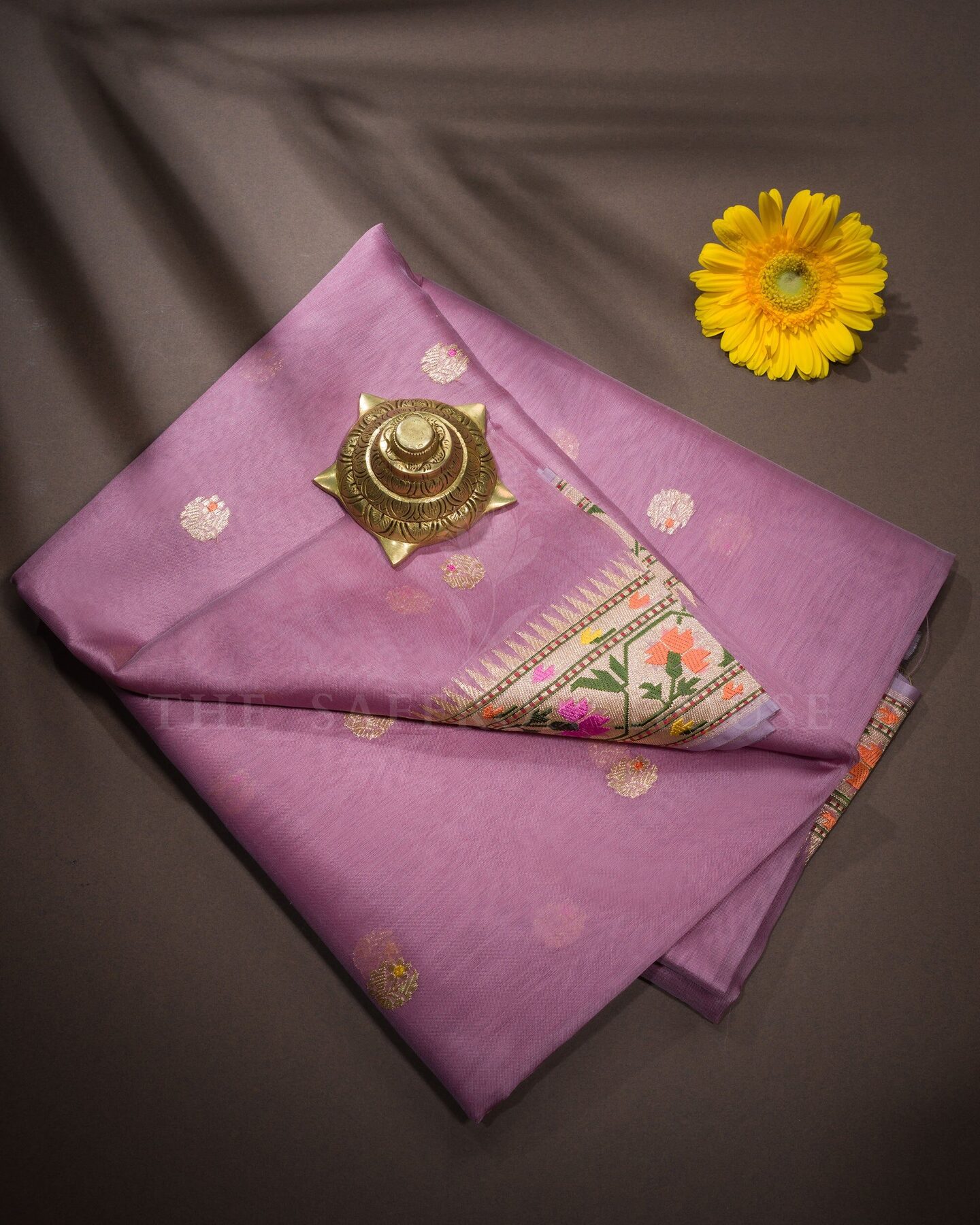 Lavender Organza Banarasi Saree – The Saffron House