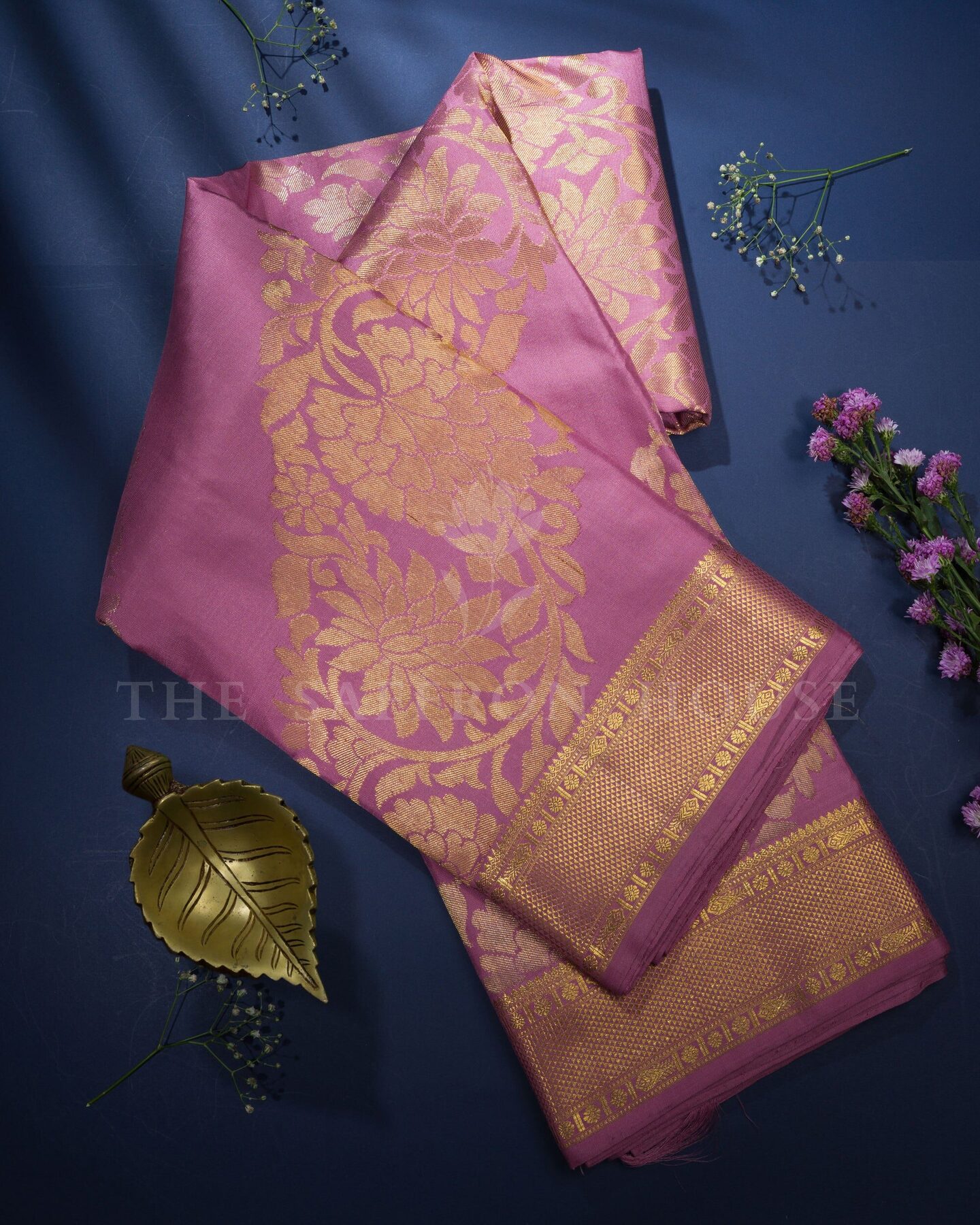 Soft Lavender Kanjivaram Silk Saree