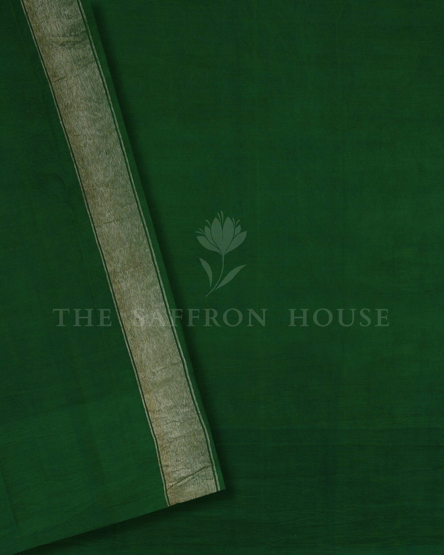 Pistachio Green And Forest Green Brocade Kanjivaram Silk Saree – The Saffron House