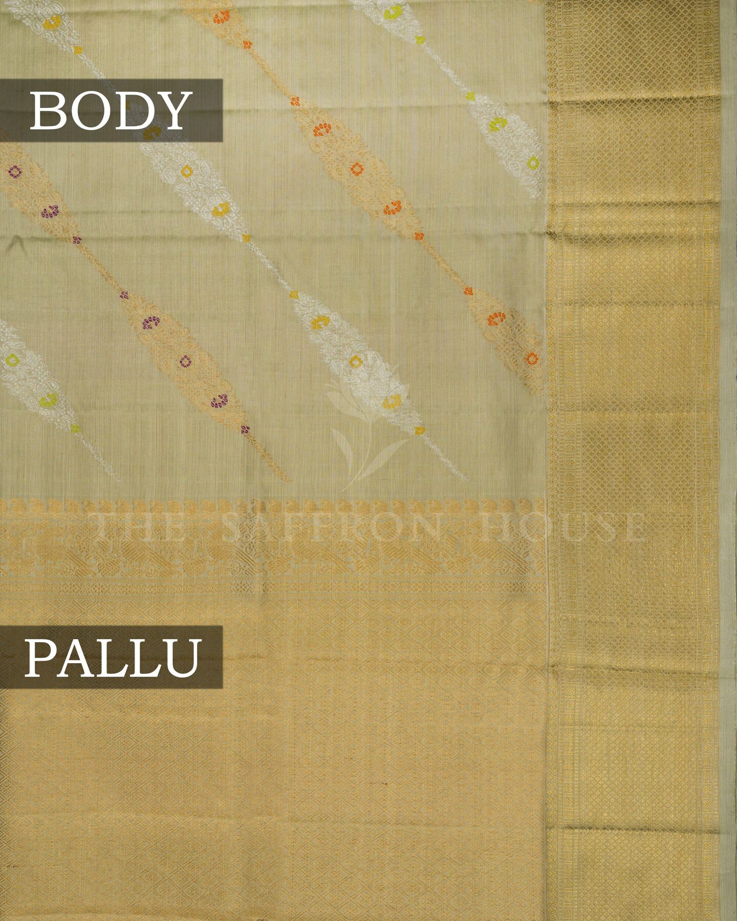 Pistachio Green Bridal Tissue Kanjivaram Silk Saree – The Saffron House