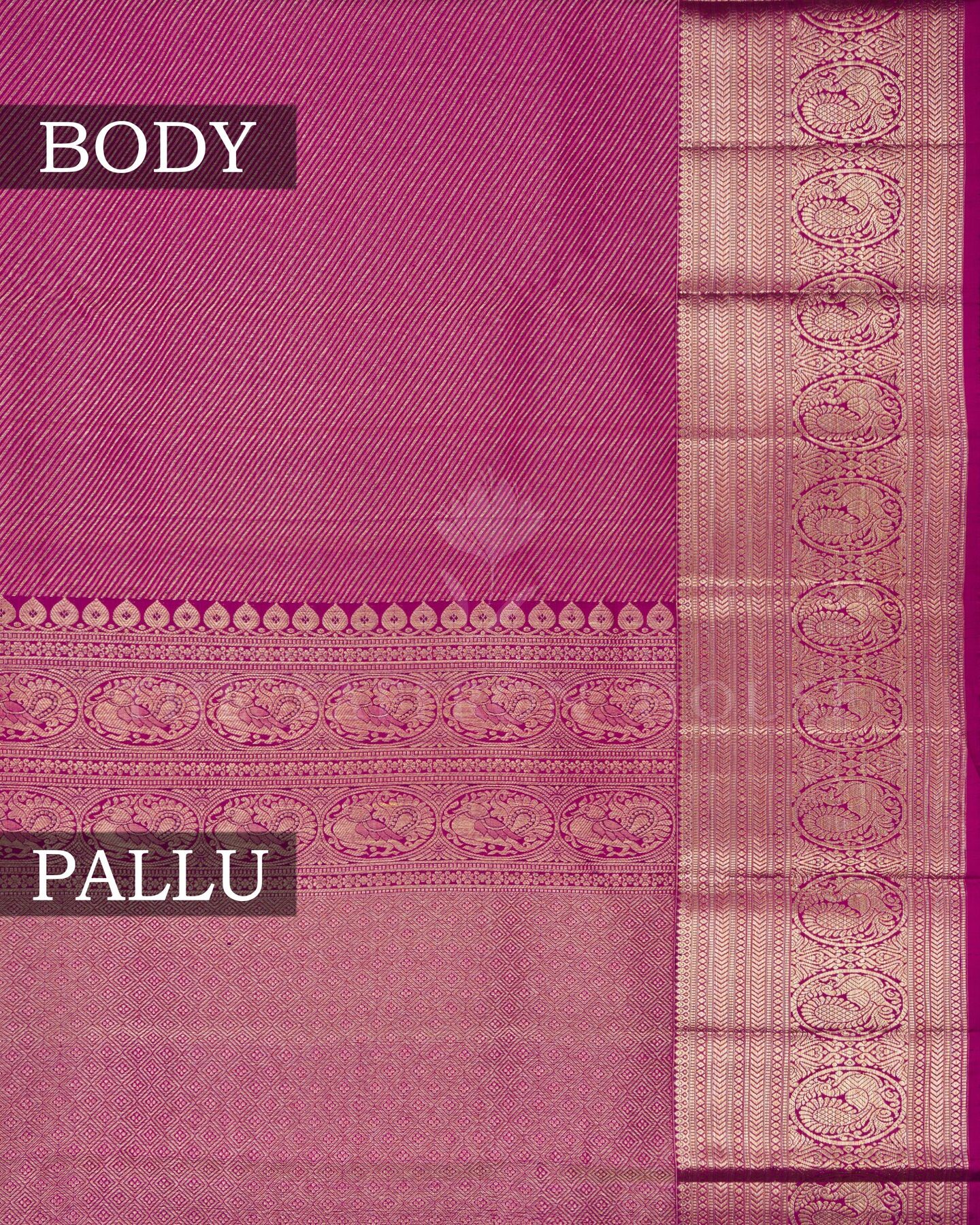 Magenta Brocade Kanjivaram Silk Saree – The Saffron House