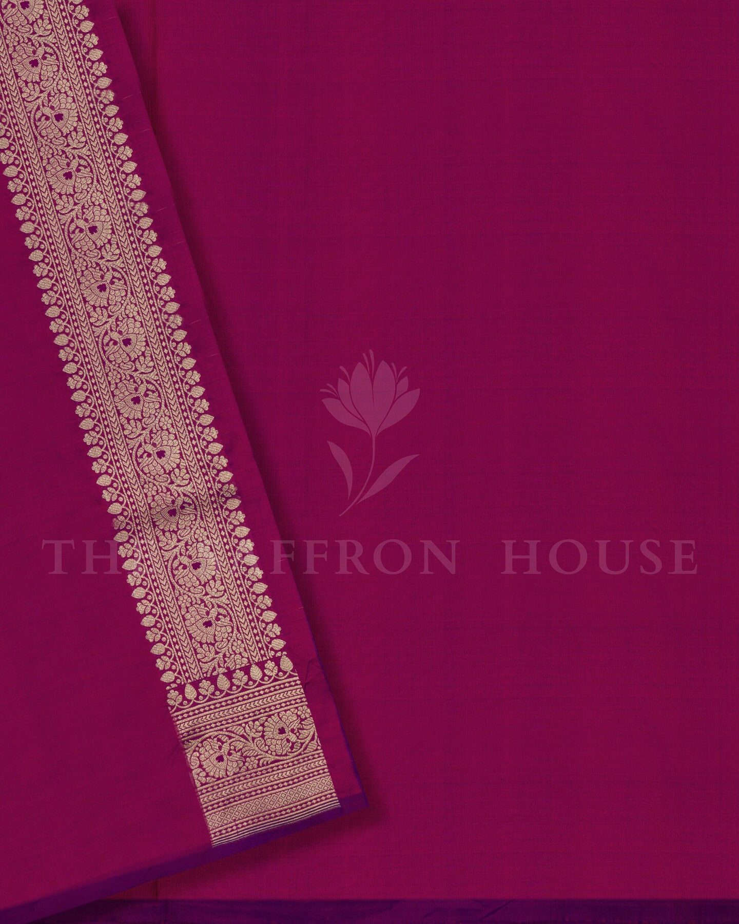 Magenta And Purple Banarasi Silk Saree – The Saffron House