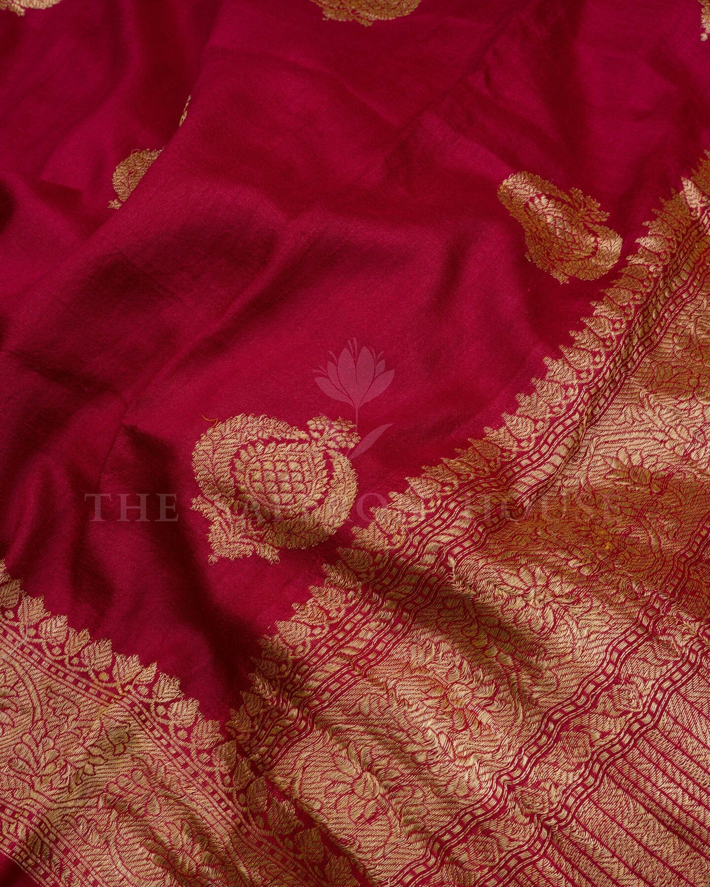 Burgundy Maroon Georgette Banarasi Saree – The Saffron House