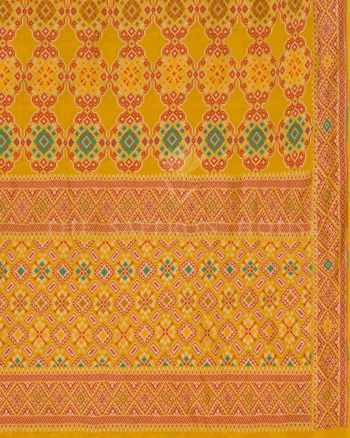 Yellow And Multicolour Georgette Banarasi Saree – The Saffron House