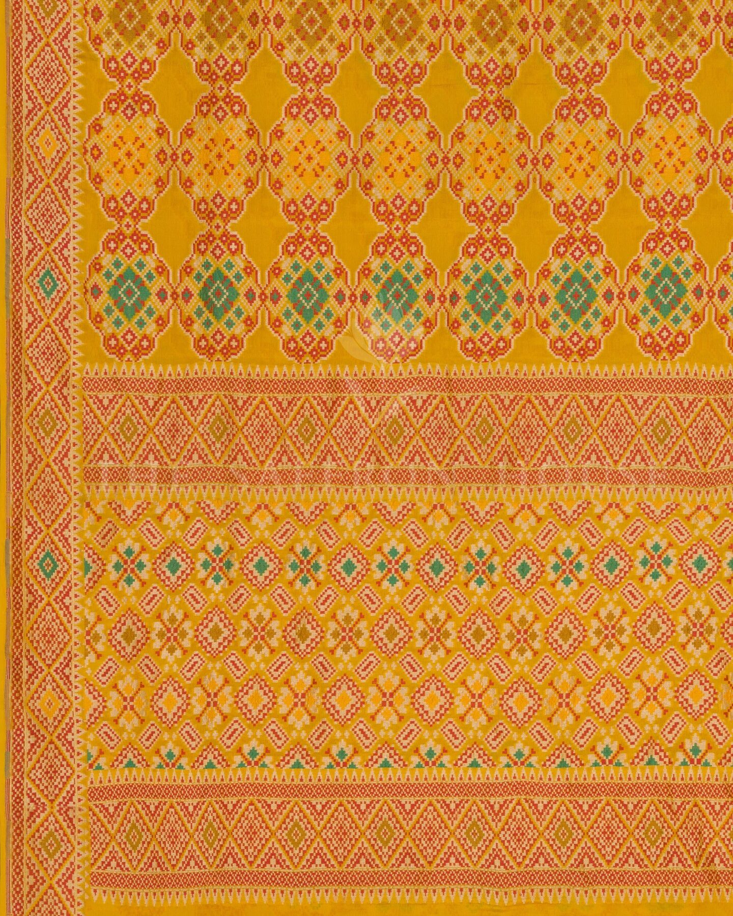 Yellow And Multicolour Georgette Banarasi Saree – The Saffron House