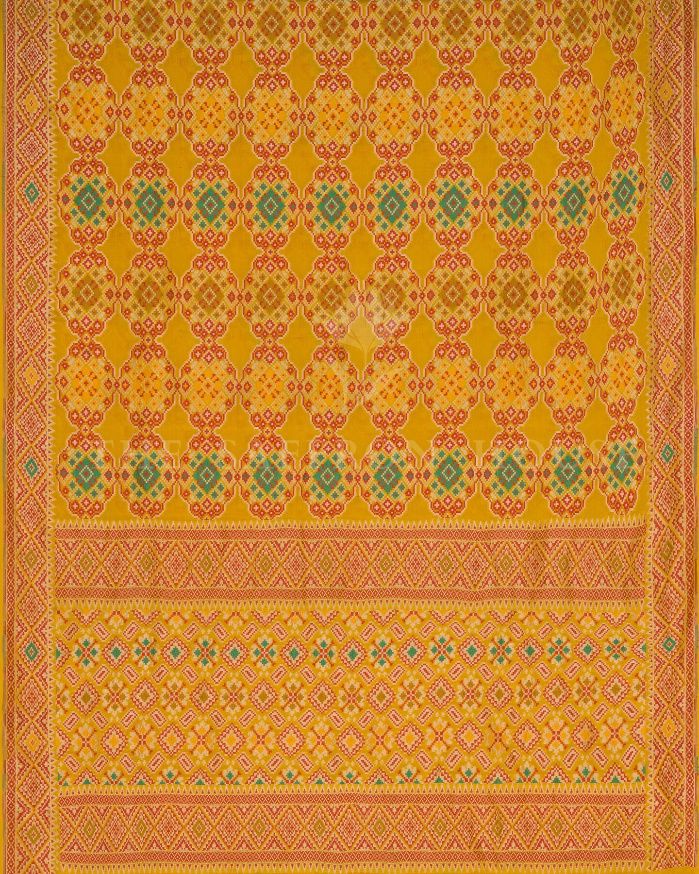 Yellow And Multicolour Georgette Banarasi Saree – The Saffron House