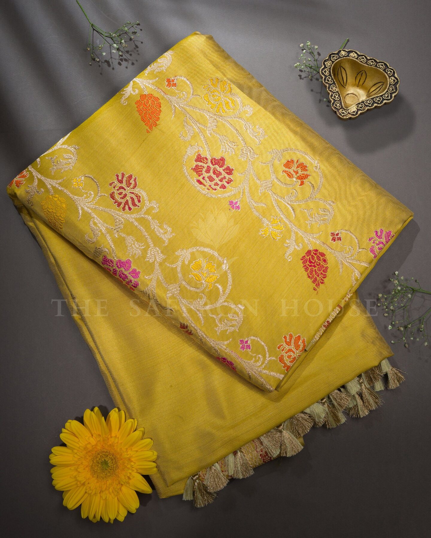 Magenta Banarasi Silk Saree