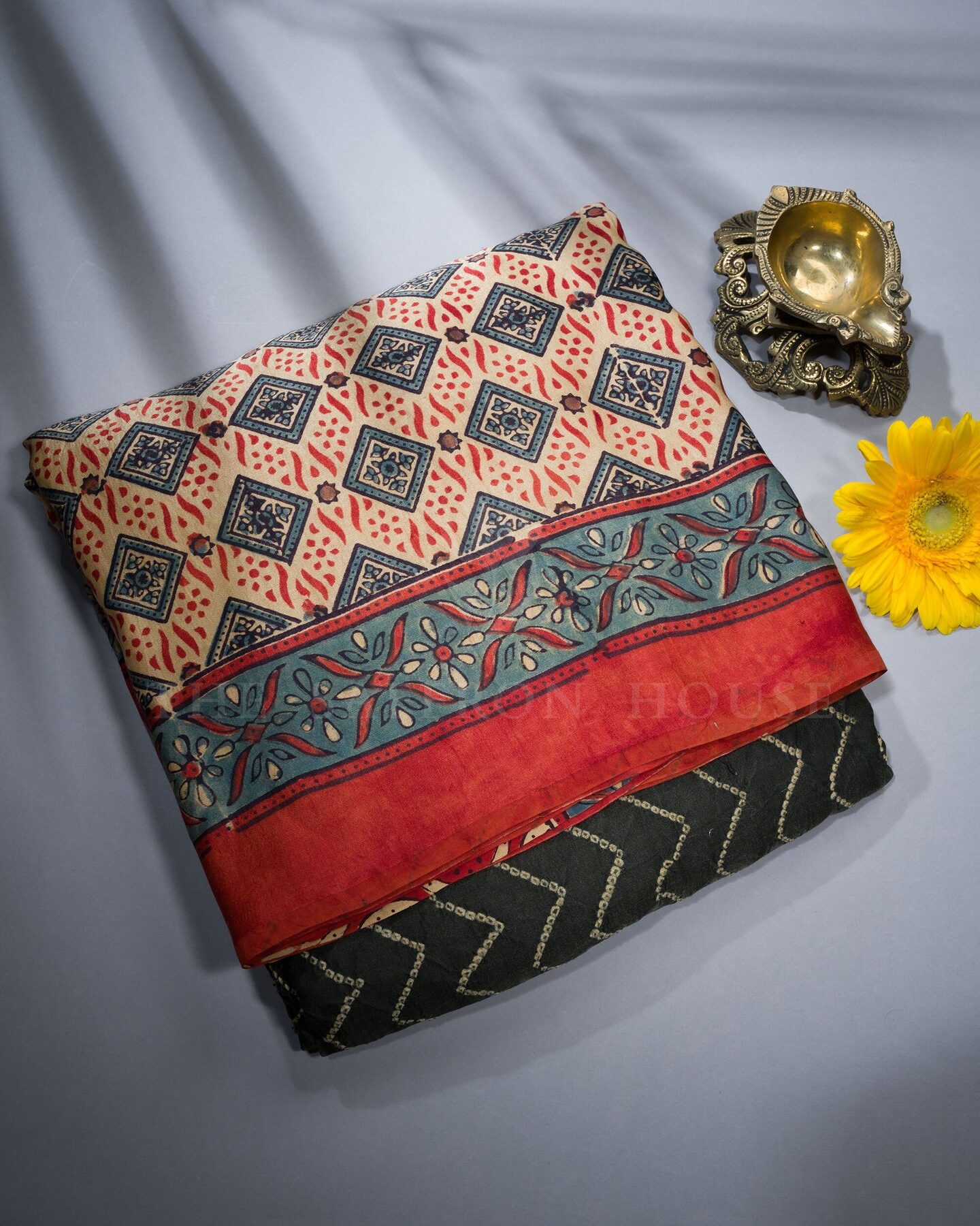 Olive Green And Burgundy Maroon Bandhini Modal Silk Saree – The Saffron House